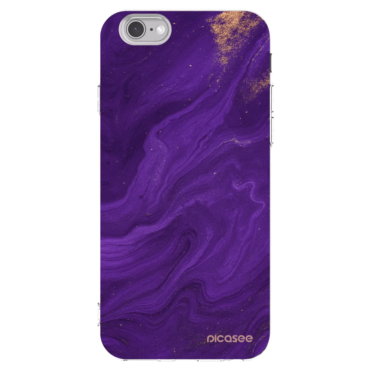 Picasee silikonska prozirna maskica za Apple iPhone 6/6S - Purple