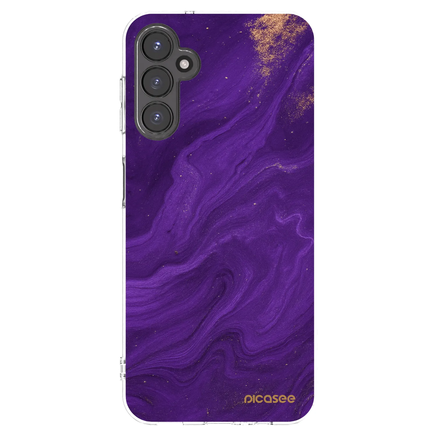 Picasee silikonska prozirna maskica za Samsung Galaxy A14 4G A145R - Purple