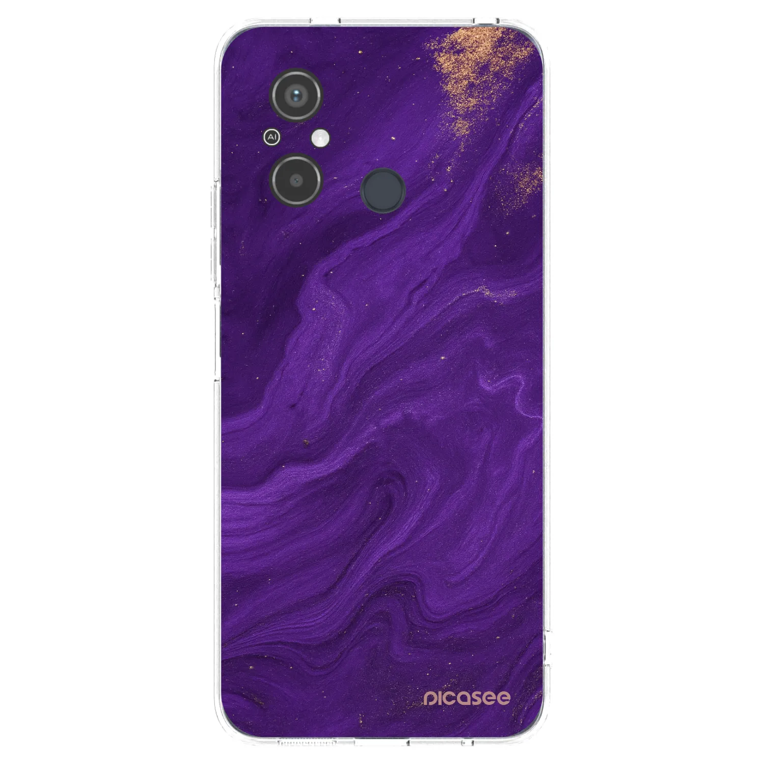 Picasee silikonska prozirna maskica za Xiaomi Redmi 12C - Purple