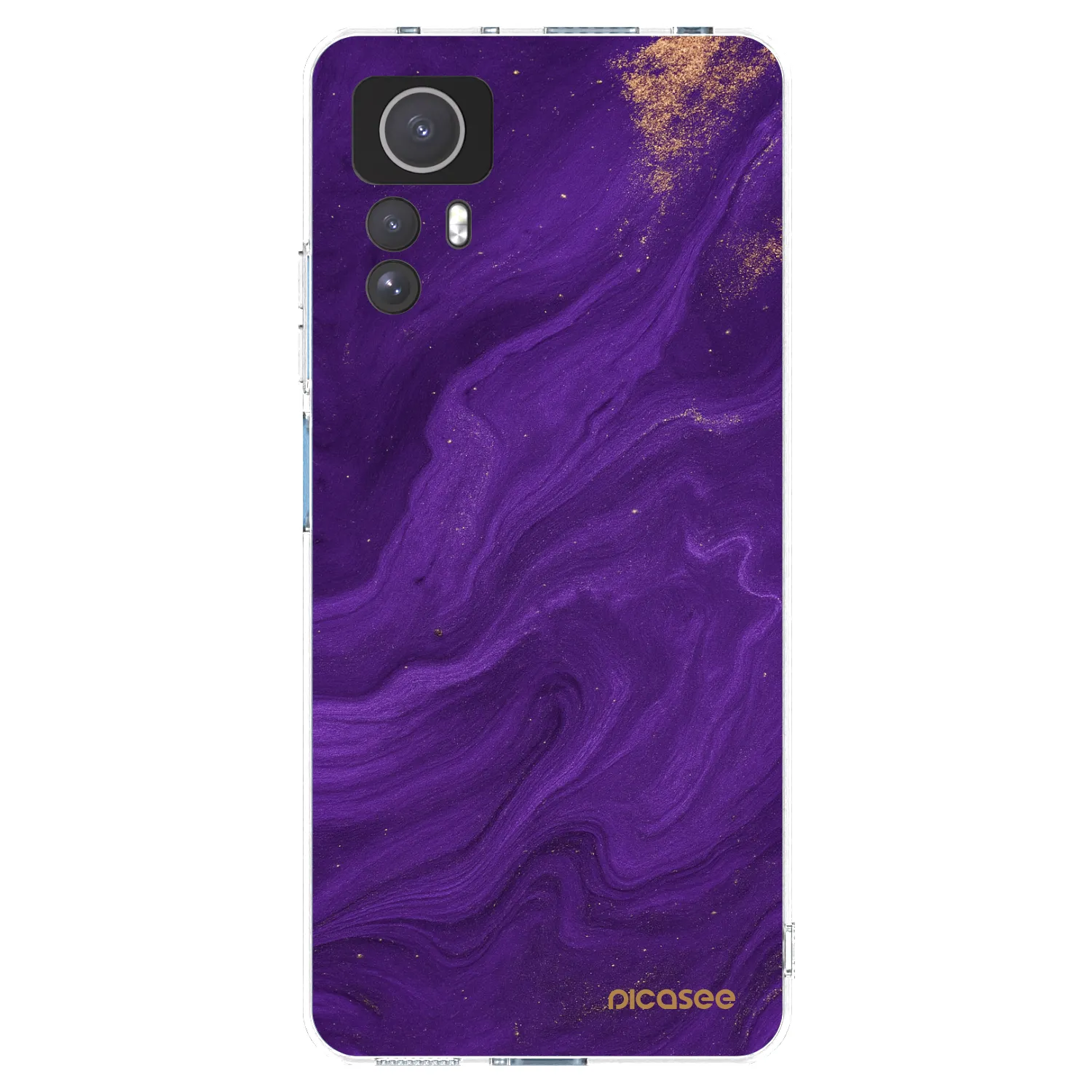 Picasee silikonska prozirna maskica za Xiaomi Redmi Note 12S - Purple