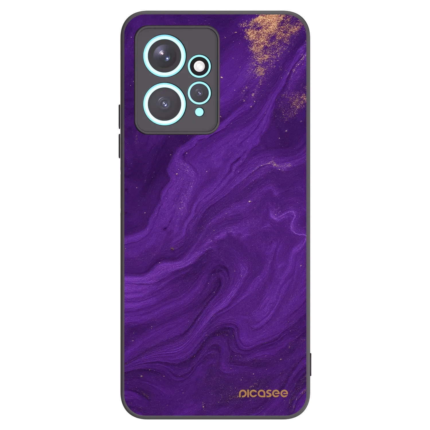Picasee crna silikonska maskica za Xiaomi Redmi Note 12 4G - Purple