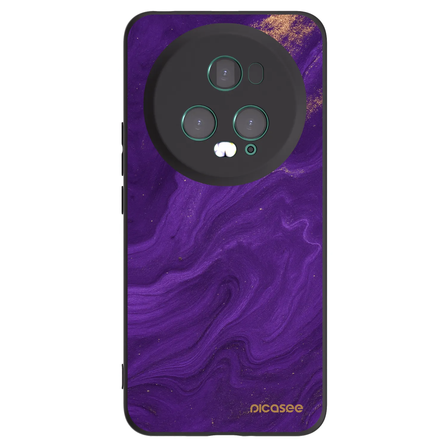 Picasee crna silikonska maskica za Honor Magic5 Pro - Purple