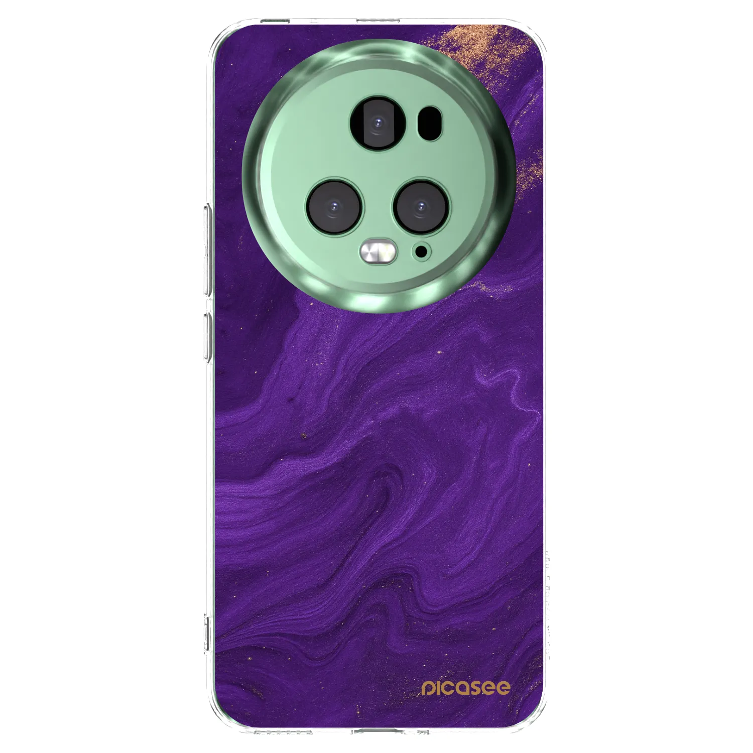 Picasee silikonska prozirna maskica za Honor Magic5 Pro - Purple