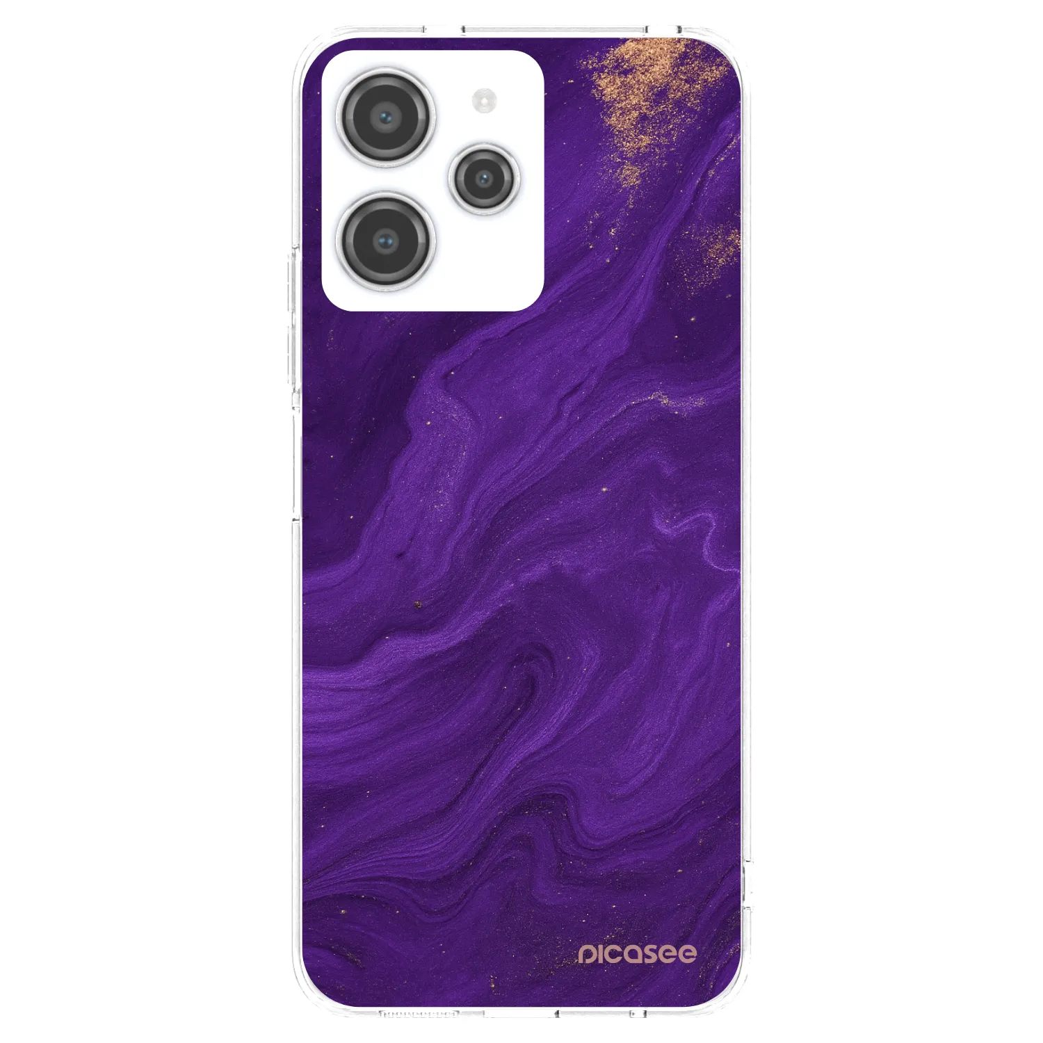 Picasee silikonska prozirna maskica za Xiaomi Redmi 12 4G - Purple