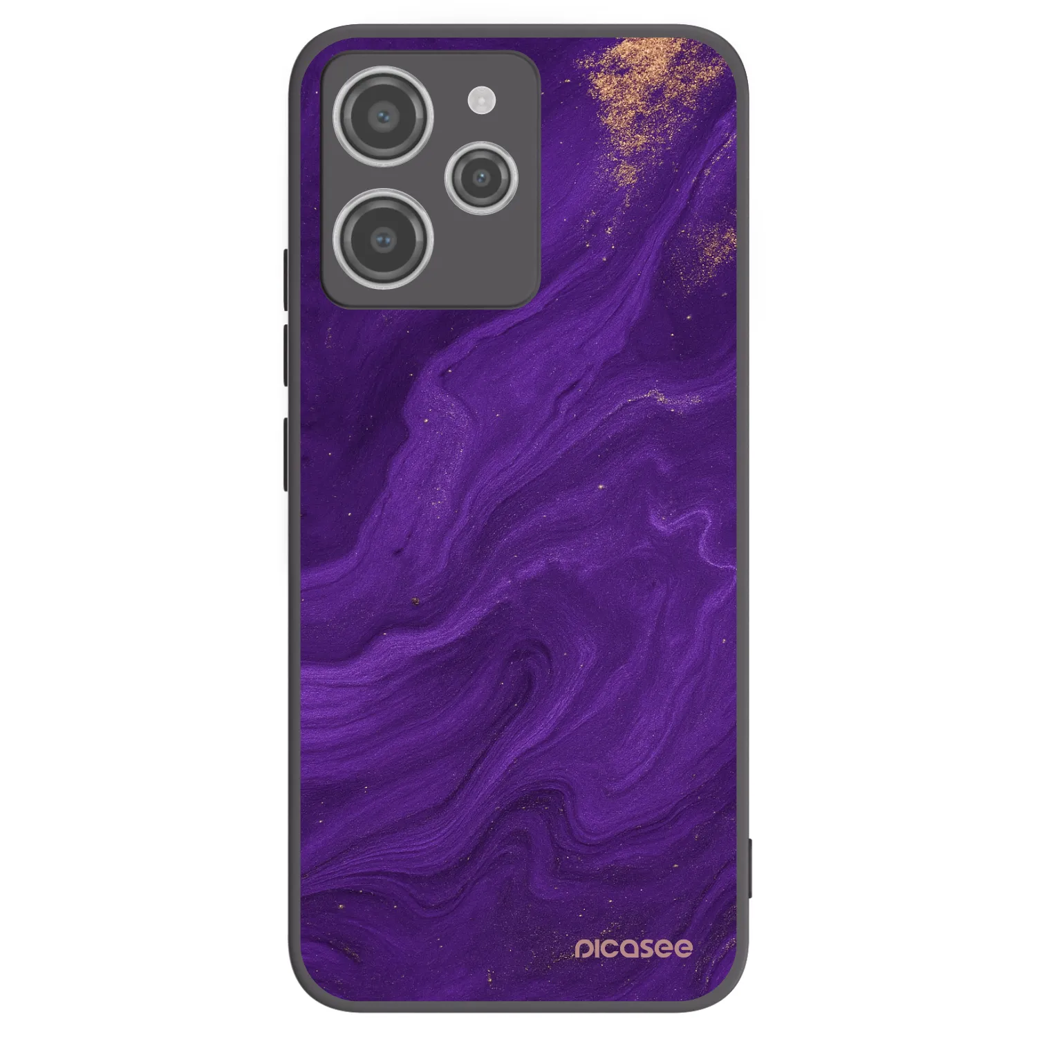 Picasee crna silikonska maskica za Xiaomi Redmi 12 4G - Purple
