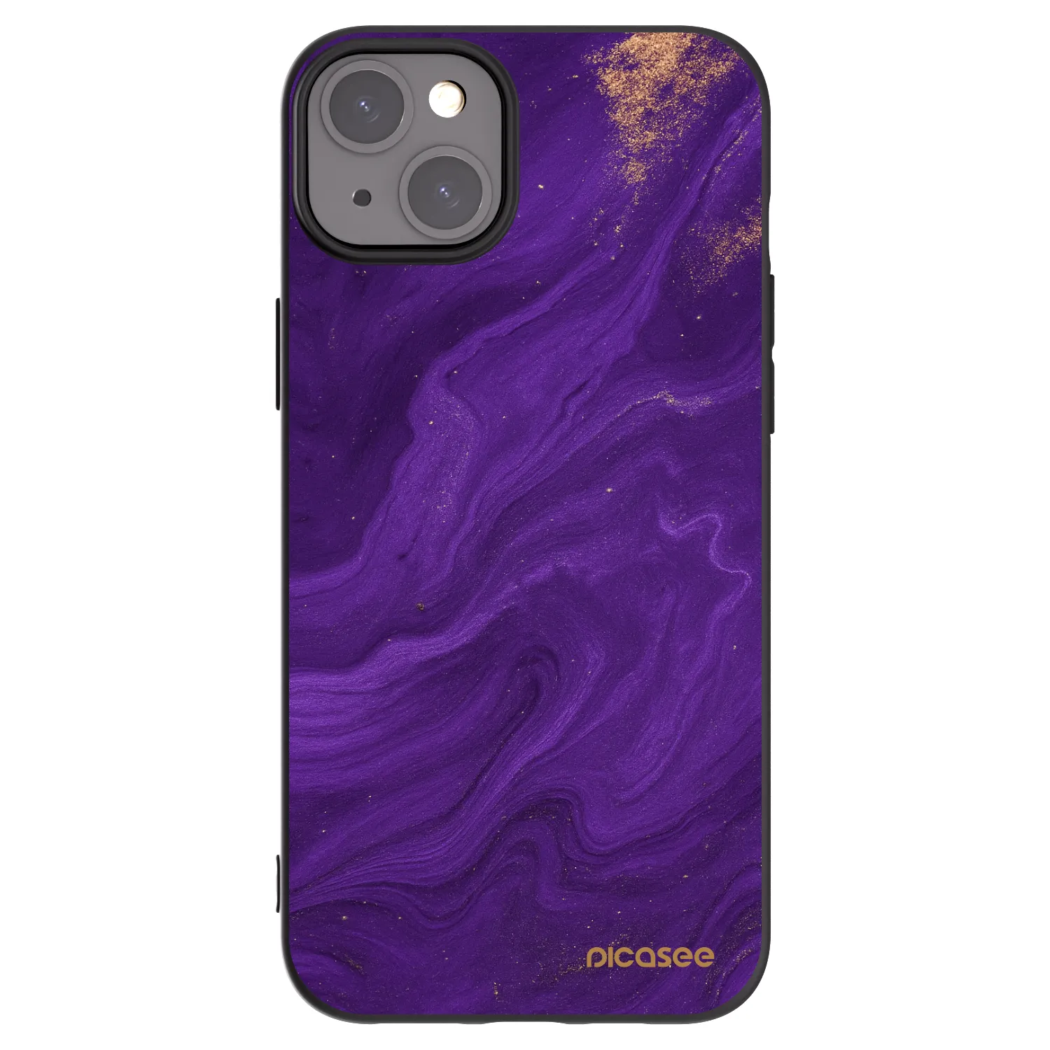 Picasee crna silikonska maskica za Apple iPhone 15 Plus - Purple
