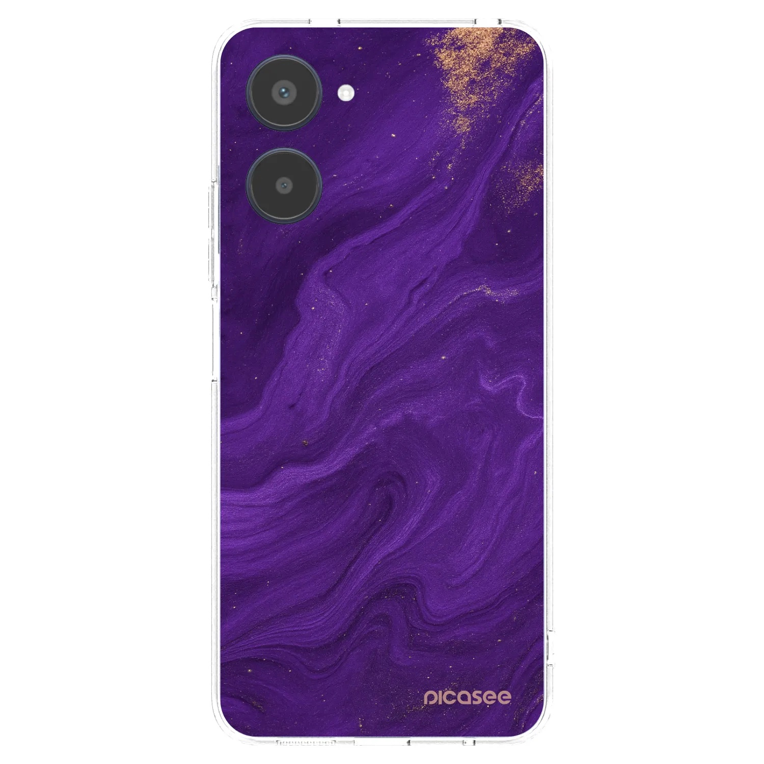 Picasee silikonska prozirna maskica za Realme 10 4G - Purple