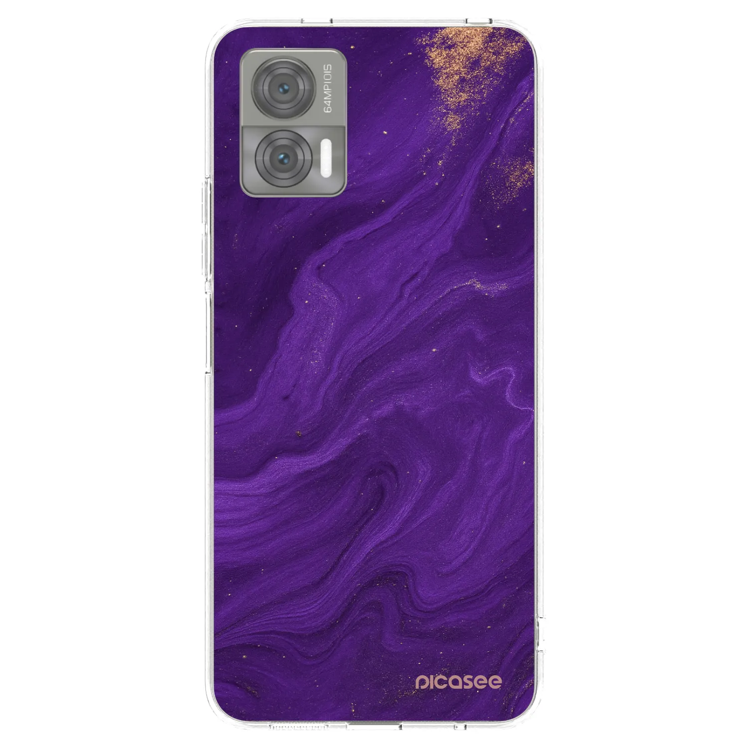Picasee silikonska prozirna maskica za Motorola Edge 30 Neo - Purple