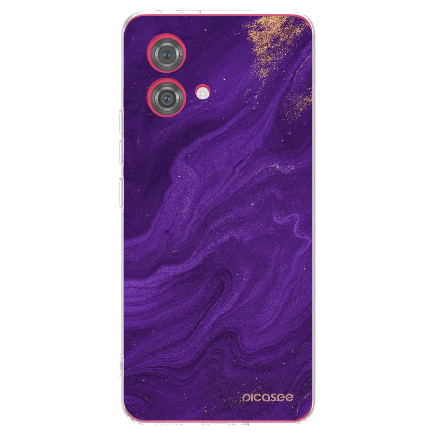 Picasee silikonska prozirna maskica za Motorola Moto G84 5G - Purple
