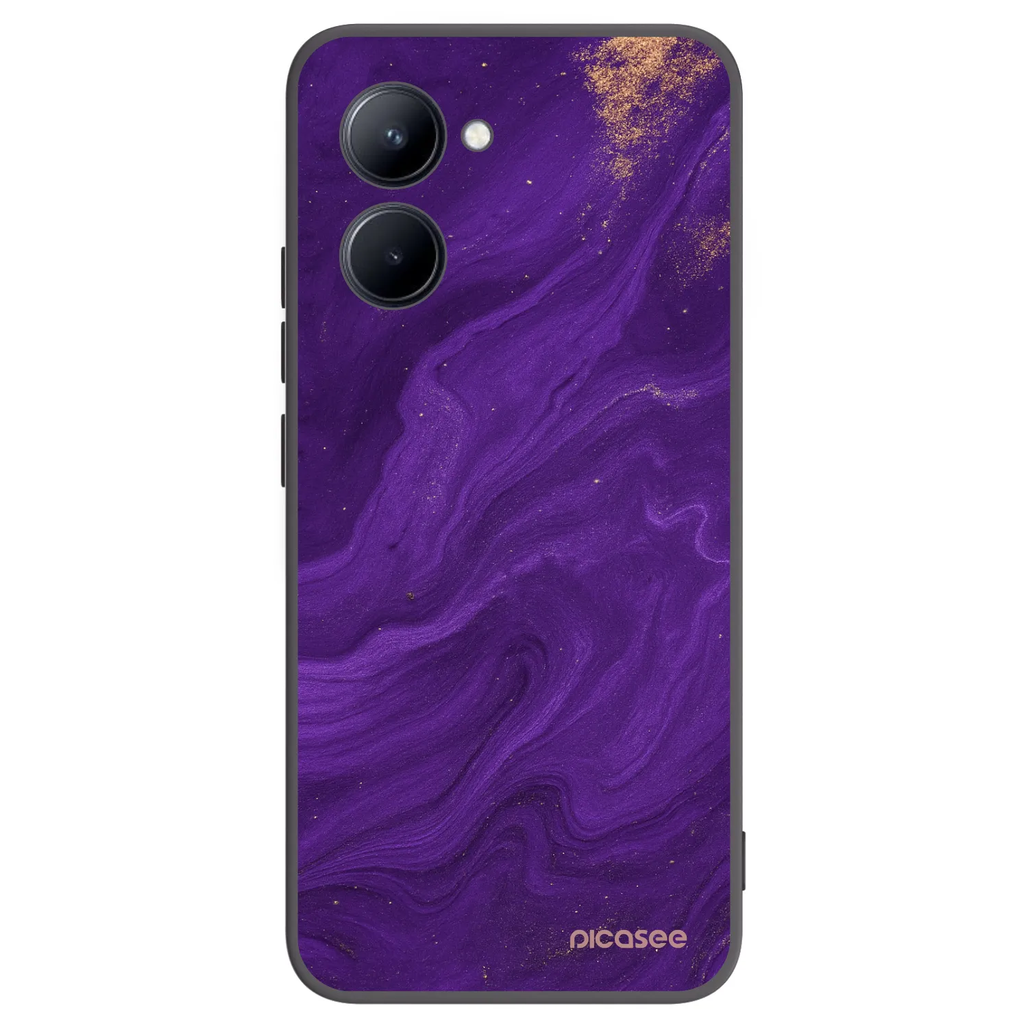 Picasee crna silikonska maskica za Realme C33 (2023) - Purple