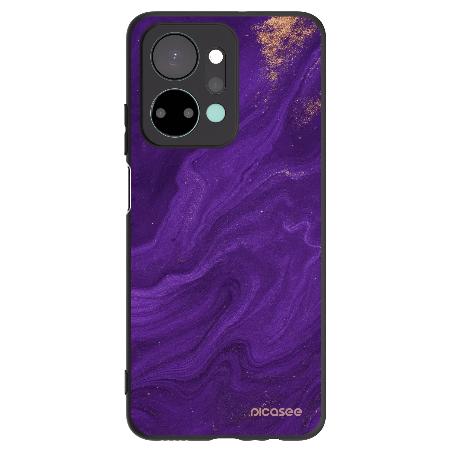 Picasee crna silikonska maskica za Honor X7a - Purple