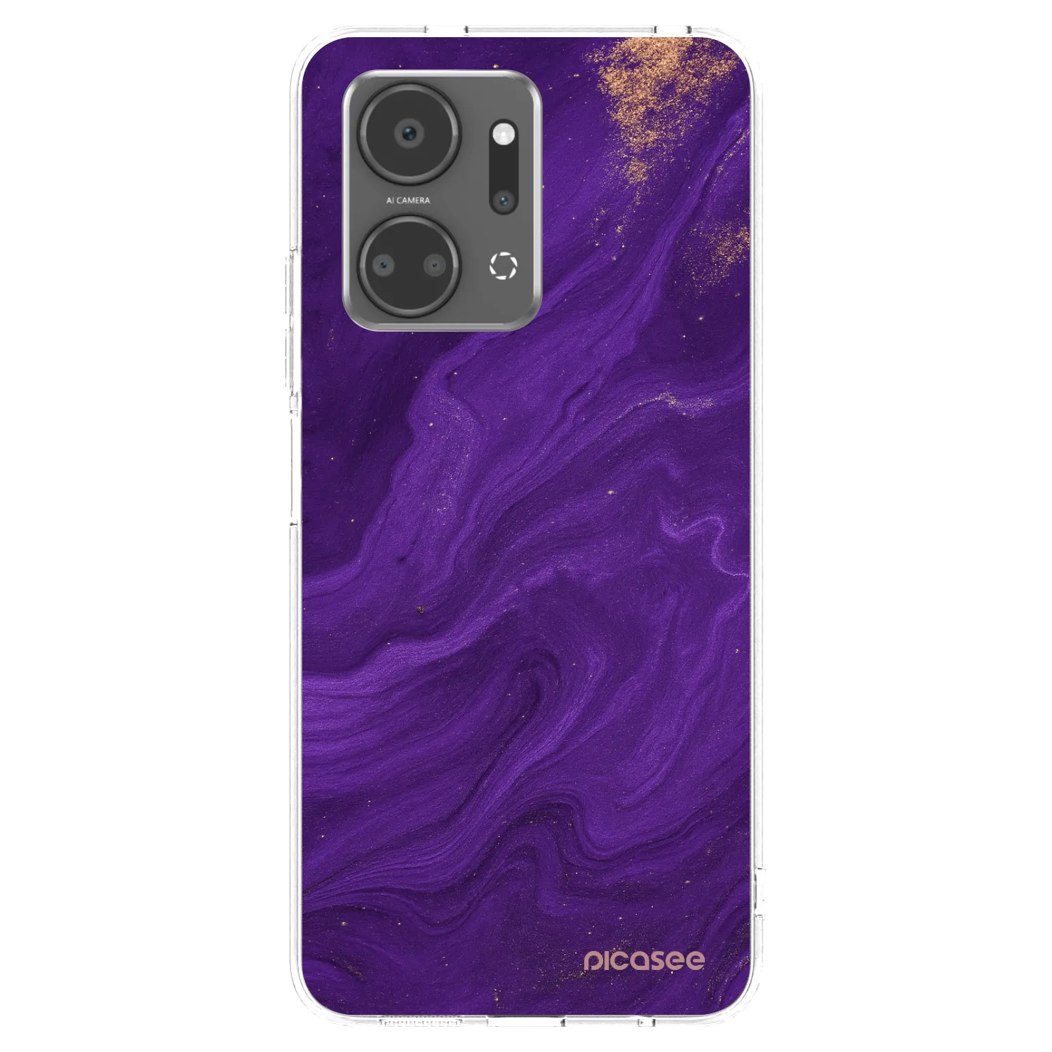 Picasee silikonska prozirna maskica za Honor X7a - Purple