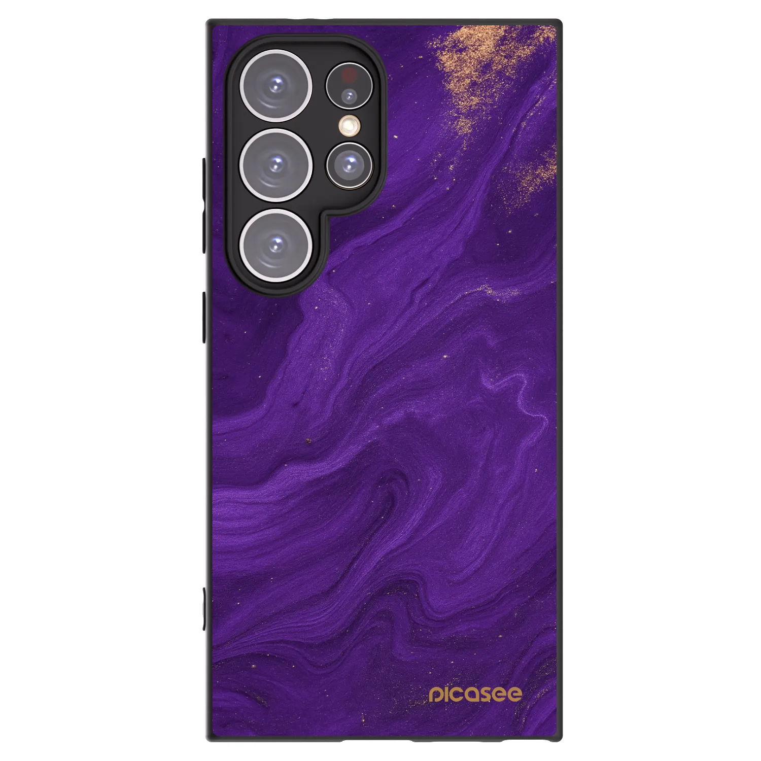 Picasee crna silikonska maskica za Samsung Galaxy S24 Ultra S928B 5G - Purple