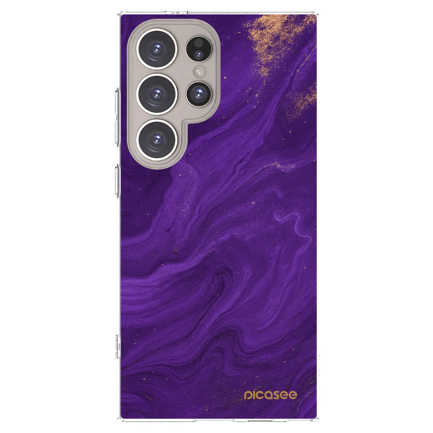 Picasee silikonska prozirna maskica za Samsung Galaxy S24 Ultra S928B 5G - Purple