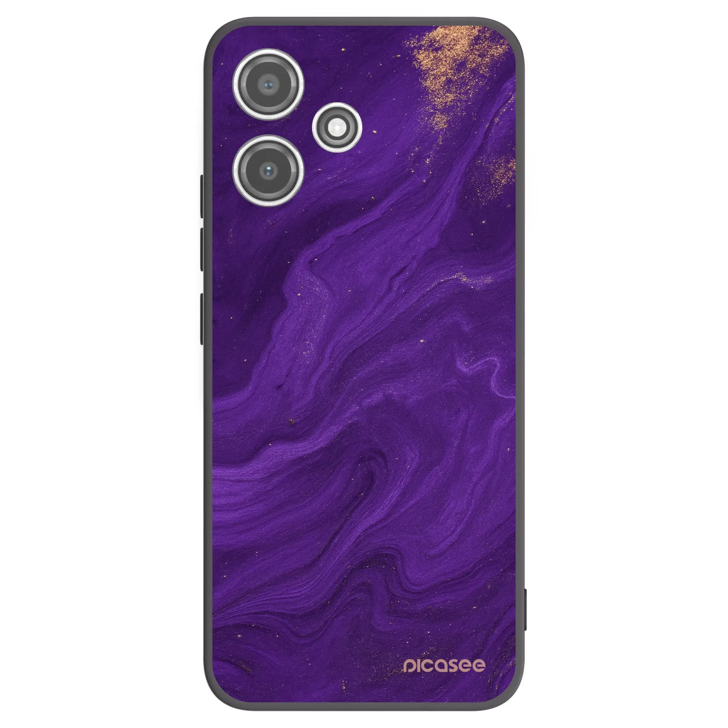 Picasee crna silikonska maskica za Xiaomi Redmi 12 5G - Purple
