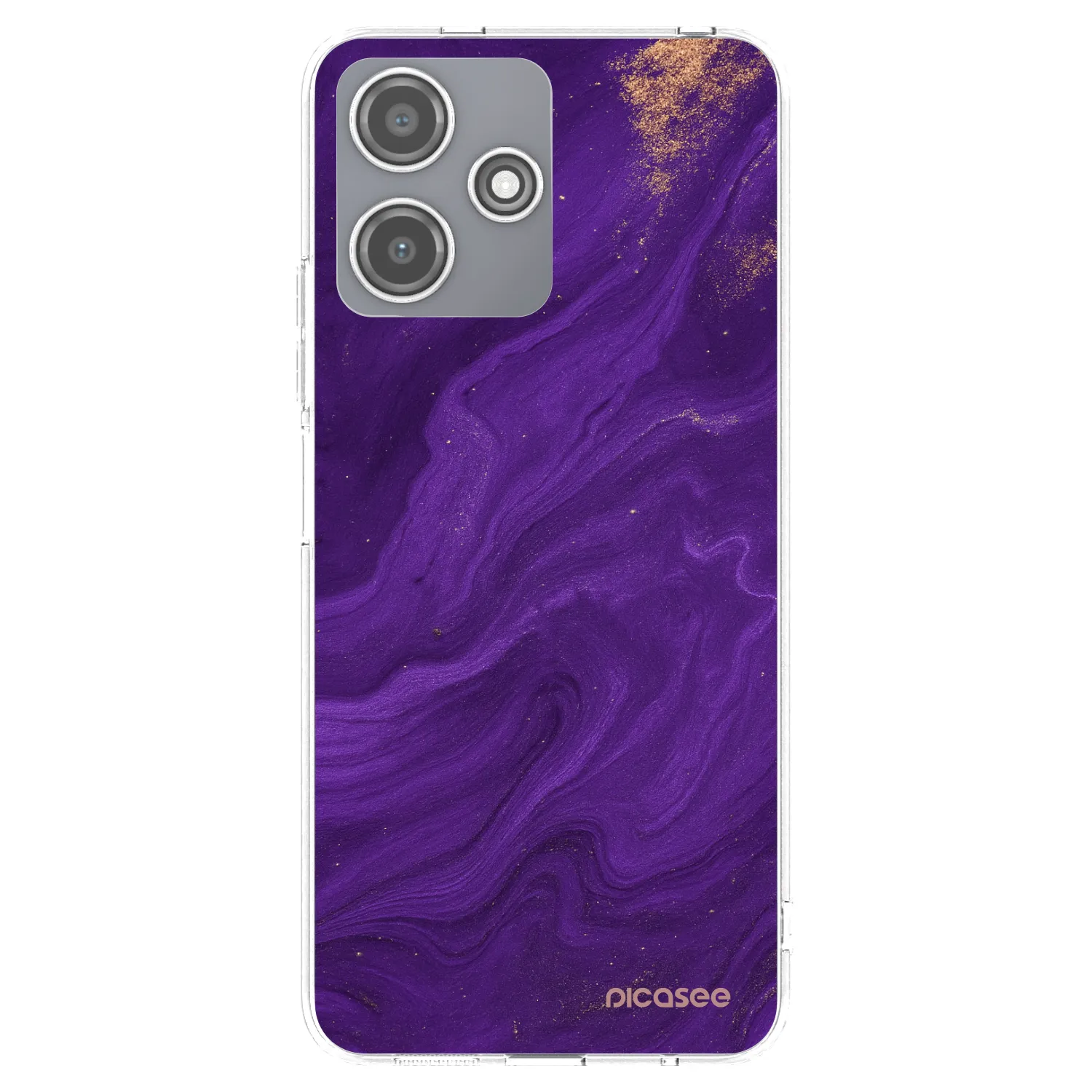 Picasee silikonska prozirna maskica za Xiaomi Redmi 12 5G - Purple