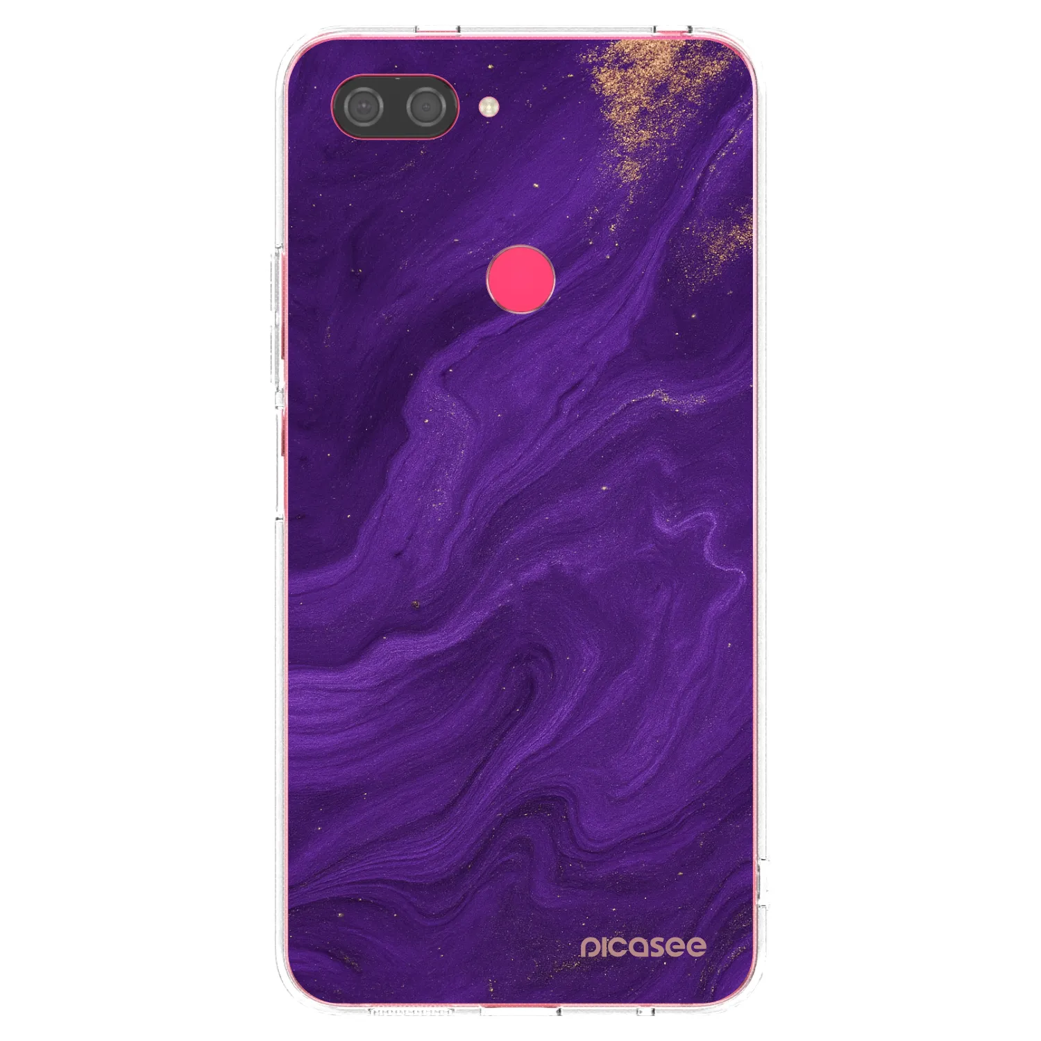 Picasee silikonska prozirna maskica za Xiaomi Mi 8 Lite - Purple