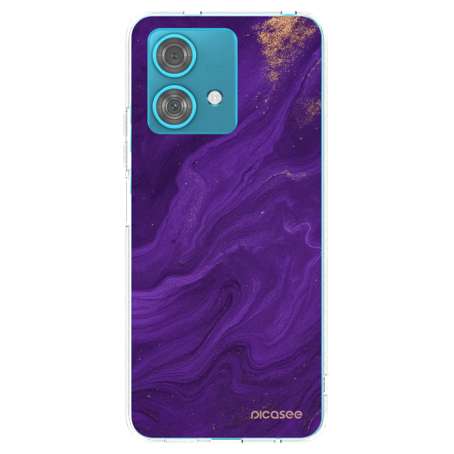 Picasee silikonska prozirna maskica za Motorola Edge 40 Neo - Purple