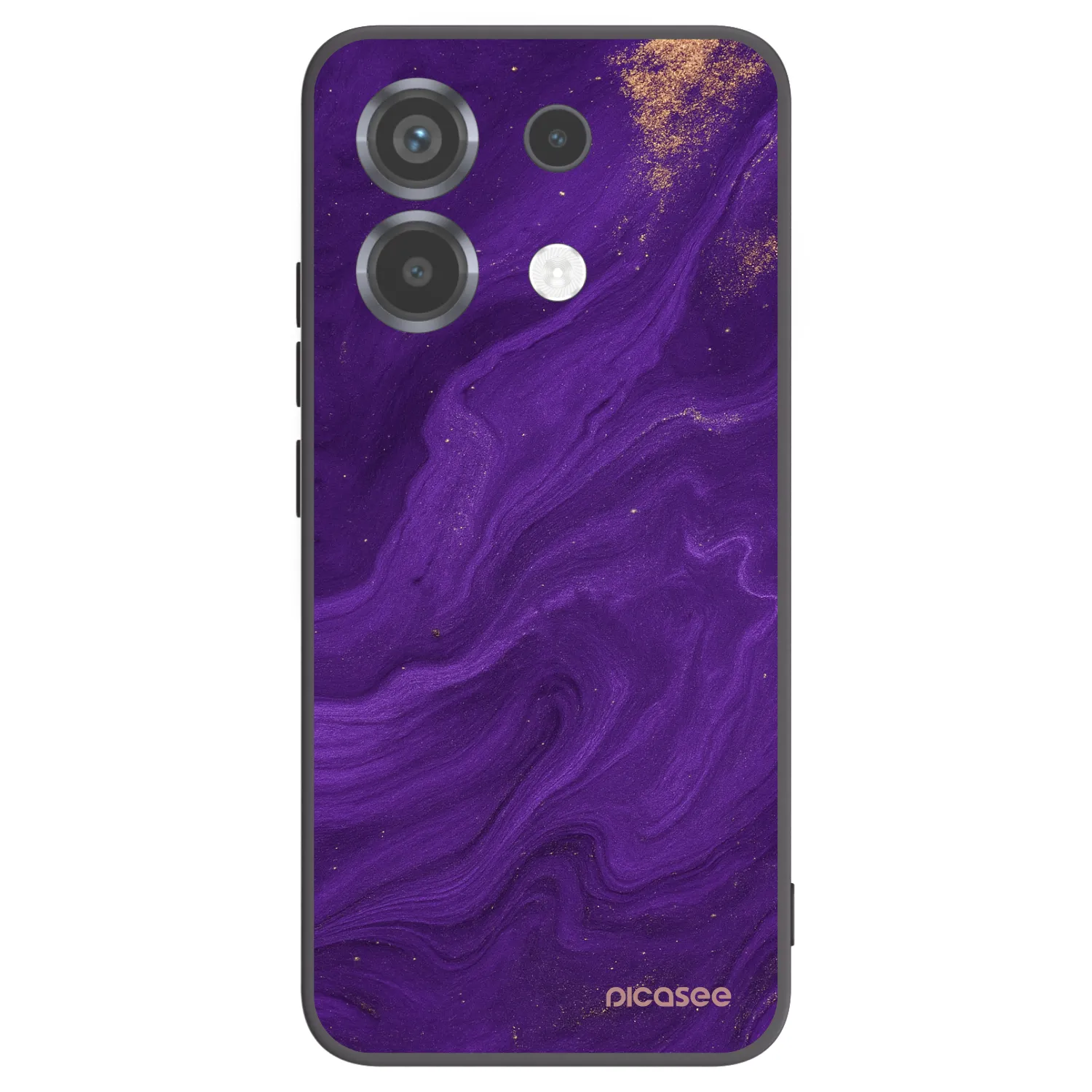 Picasee crna silikonska maskica za Xiaomi Poco X6 - Purple