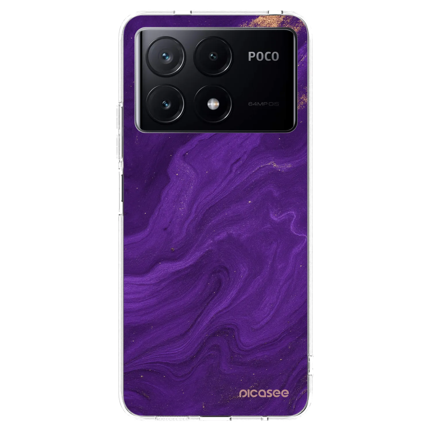 Picasee silikonska prozirna maskica za Xiaomi Poco X6 Pro - Purple