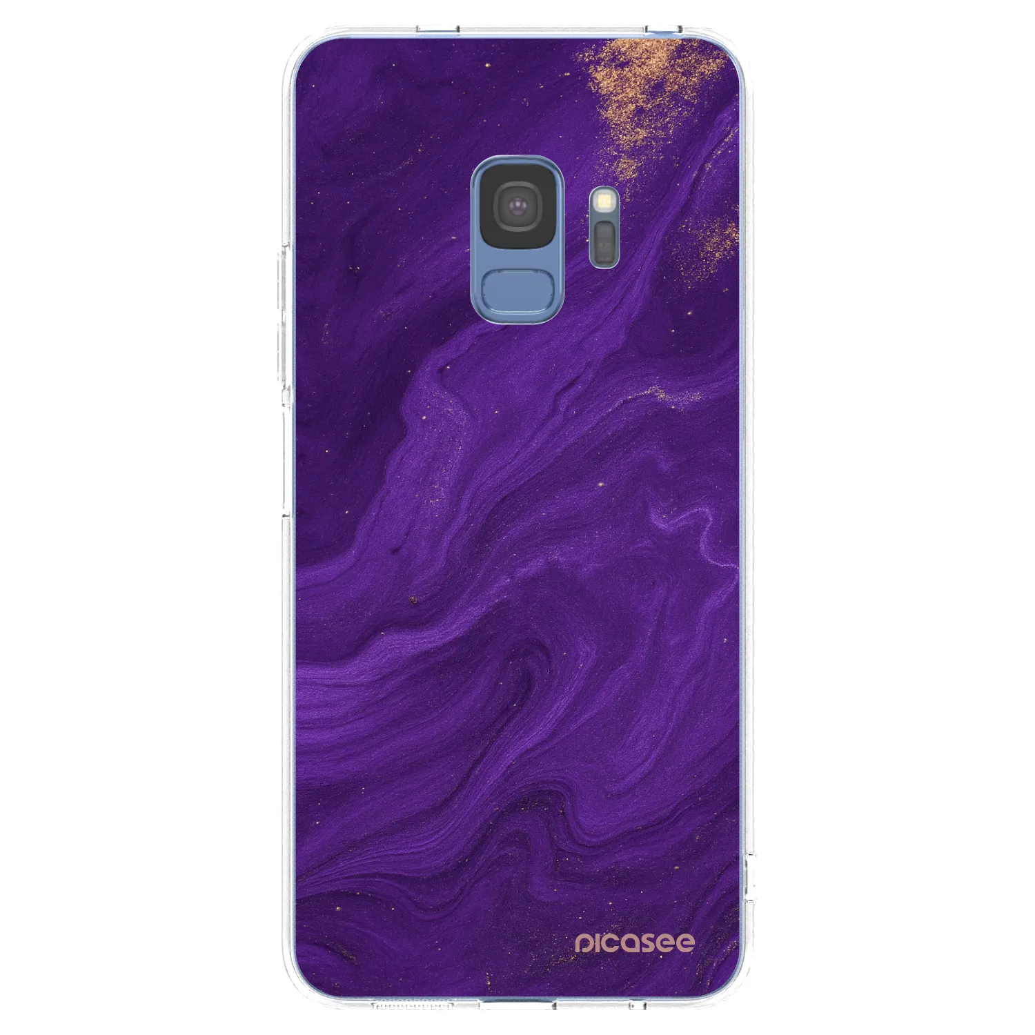 Picasee silikonska prozirna maskica za Samsung Galaxy S9 G960F - Purple