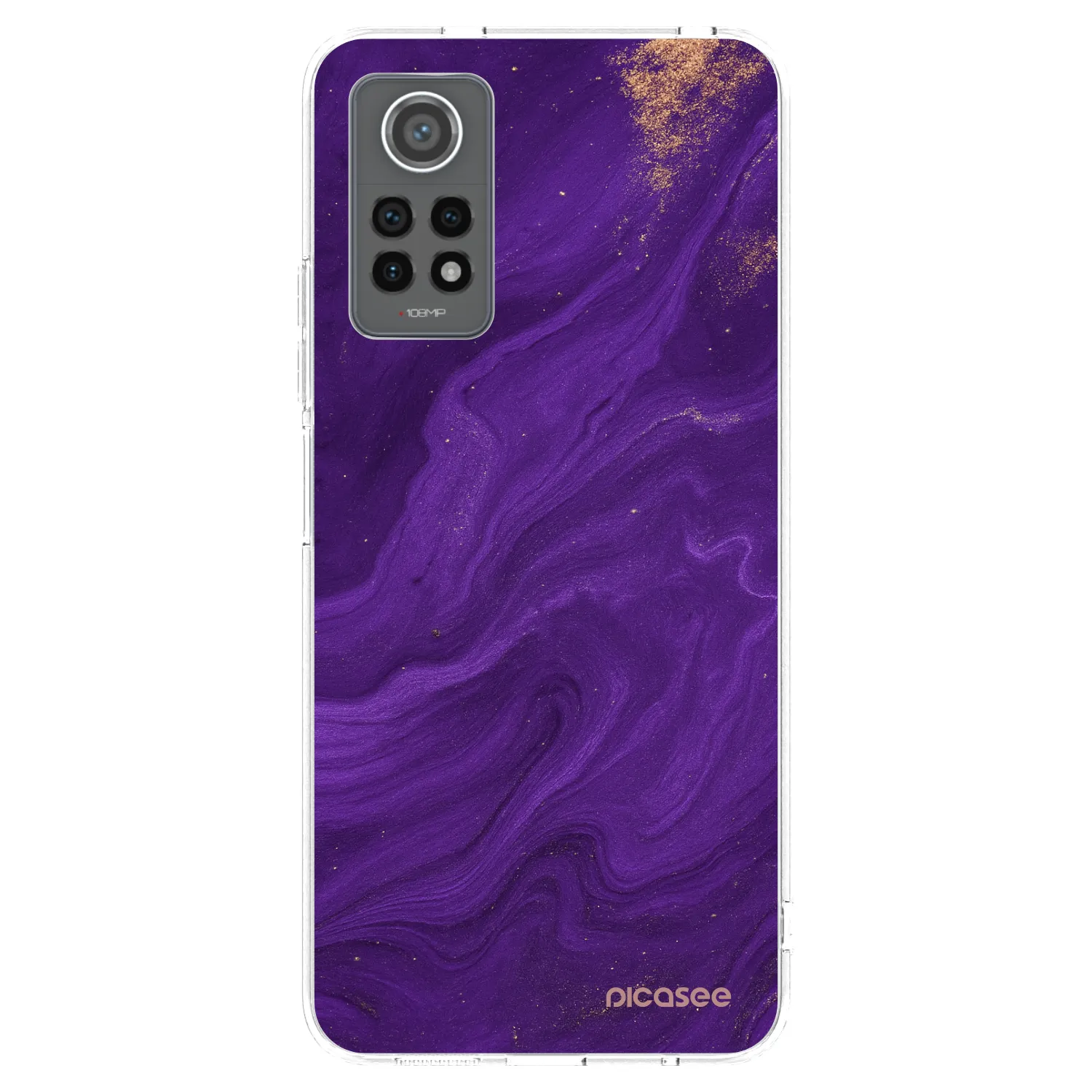 Picasee silikonska prozirna maskica za Xiaomi Redmi Note 12 Pro 4G - Purple