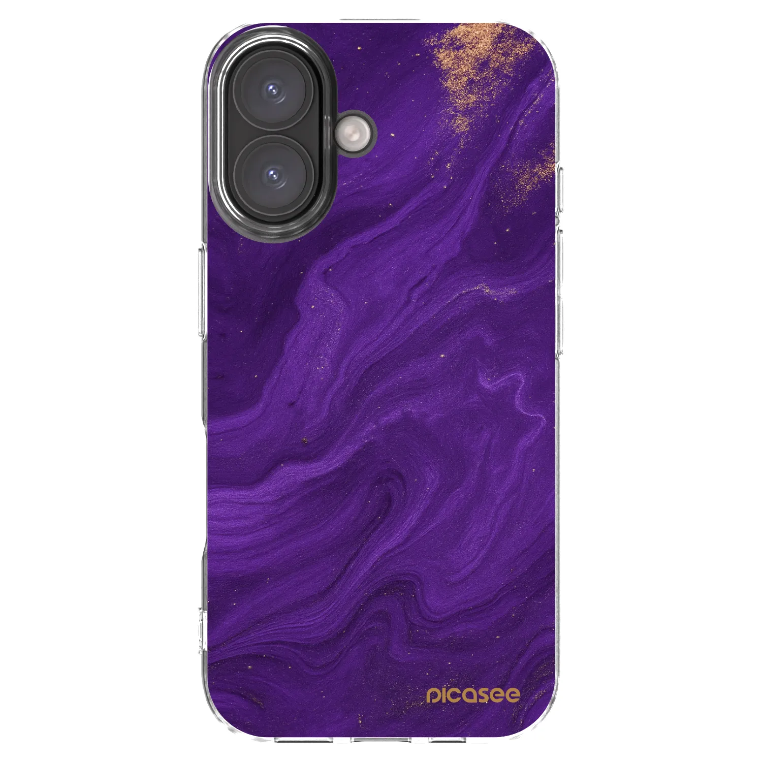 Picasee silikonska prozirna maskica za Apple iPhone 16 - Purple