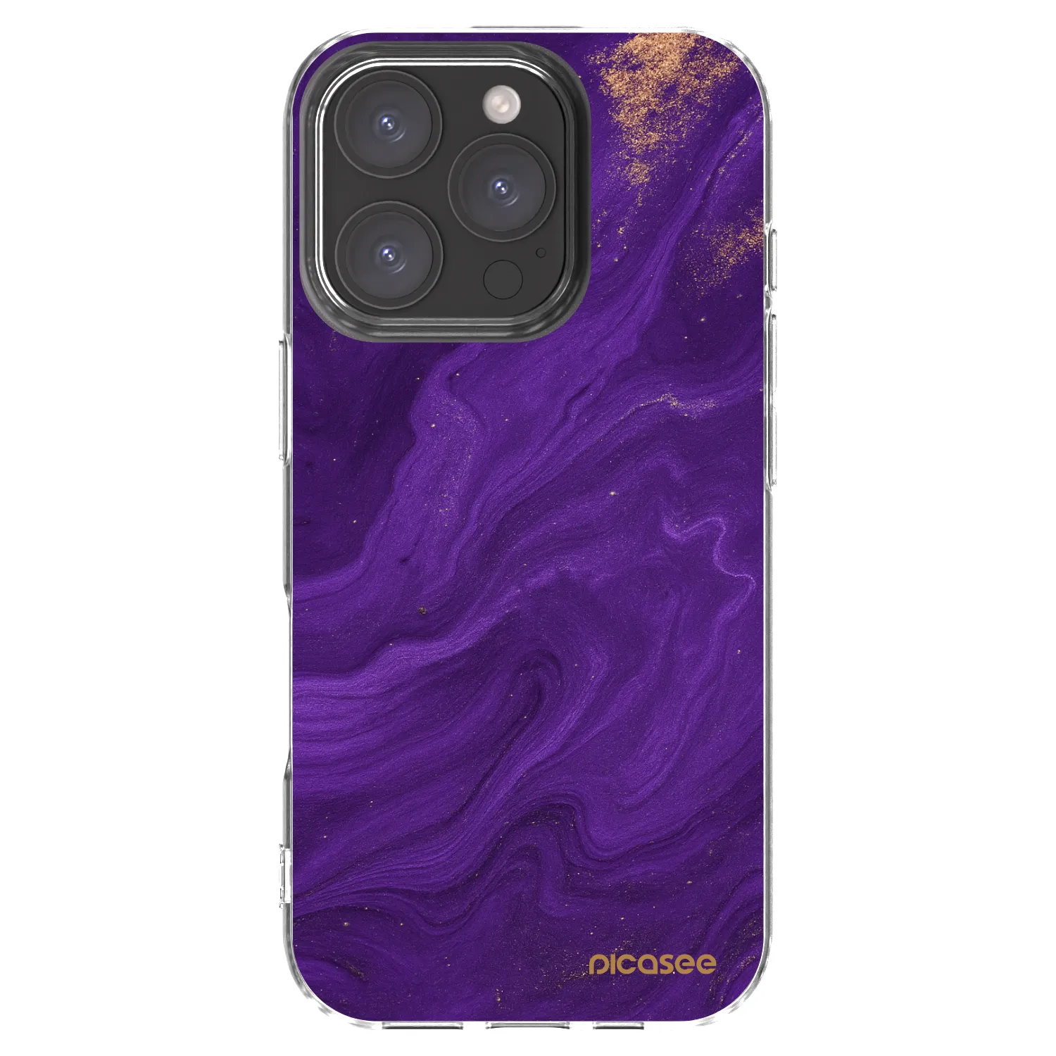 Picasee silikonska prozirna maskica za Apple iPhone 16 Pro - Purple