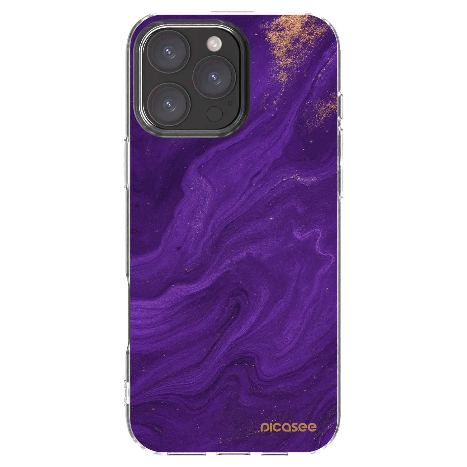 Picasee silikonska prozirna maskica za Apple iPhone 16 Pro Max - Purple