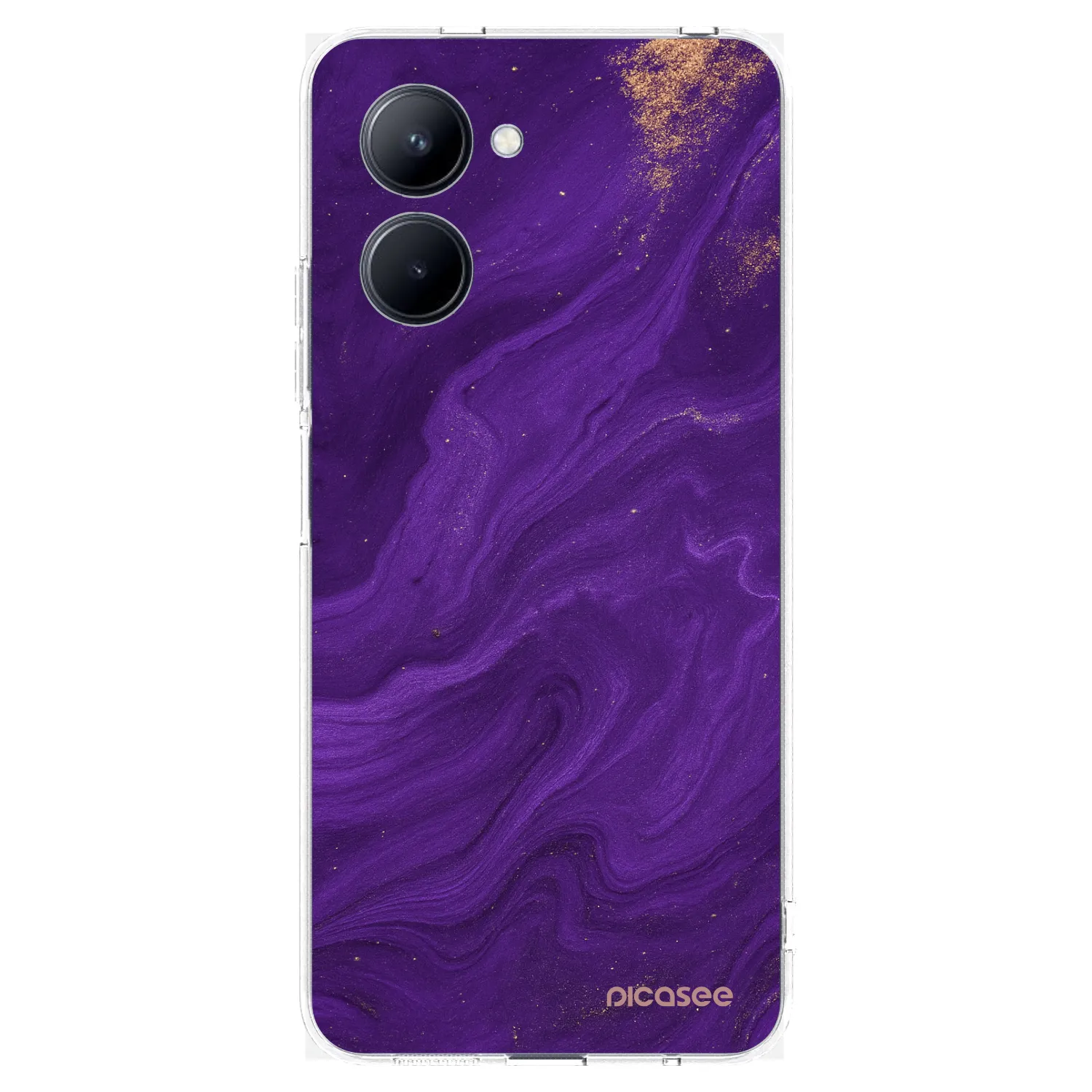 Picasee silikonska prozirna maskica za Realme C33 (2023) - Purple