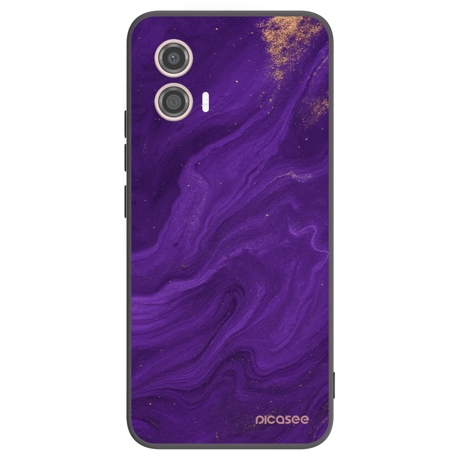 Picasee crna silikonska maskica za Motorola Moto G53 5G - Purple