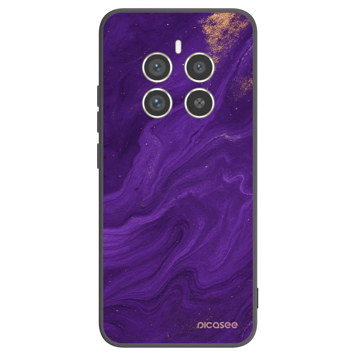 Picasee crna silikonska maskica za Realme 12 Pro 5G - Purple