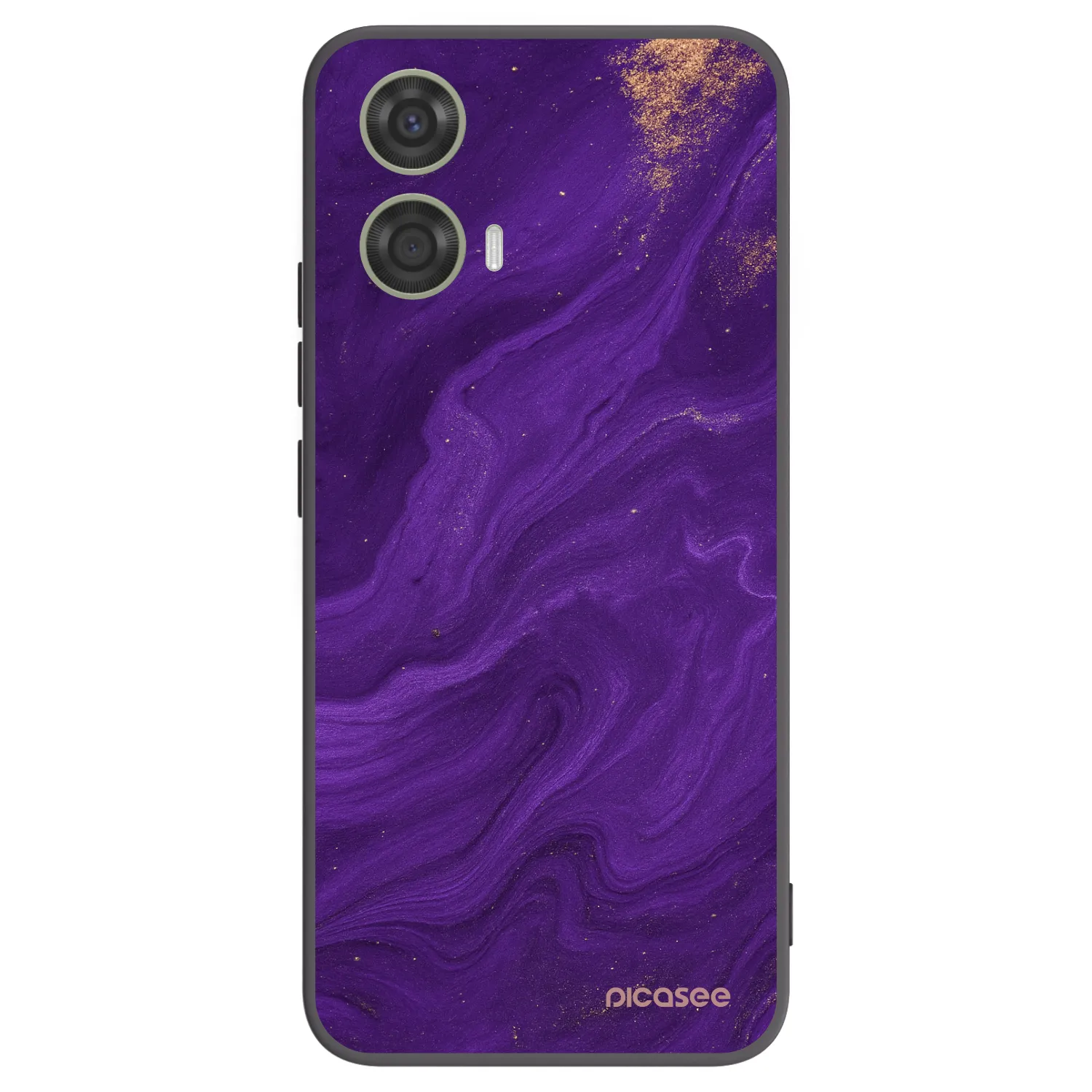 Picasee crna silikonska maskica za Motorola Moto G24 - Purple
