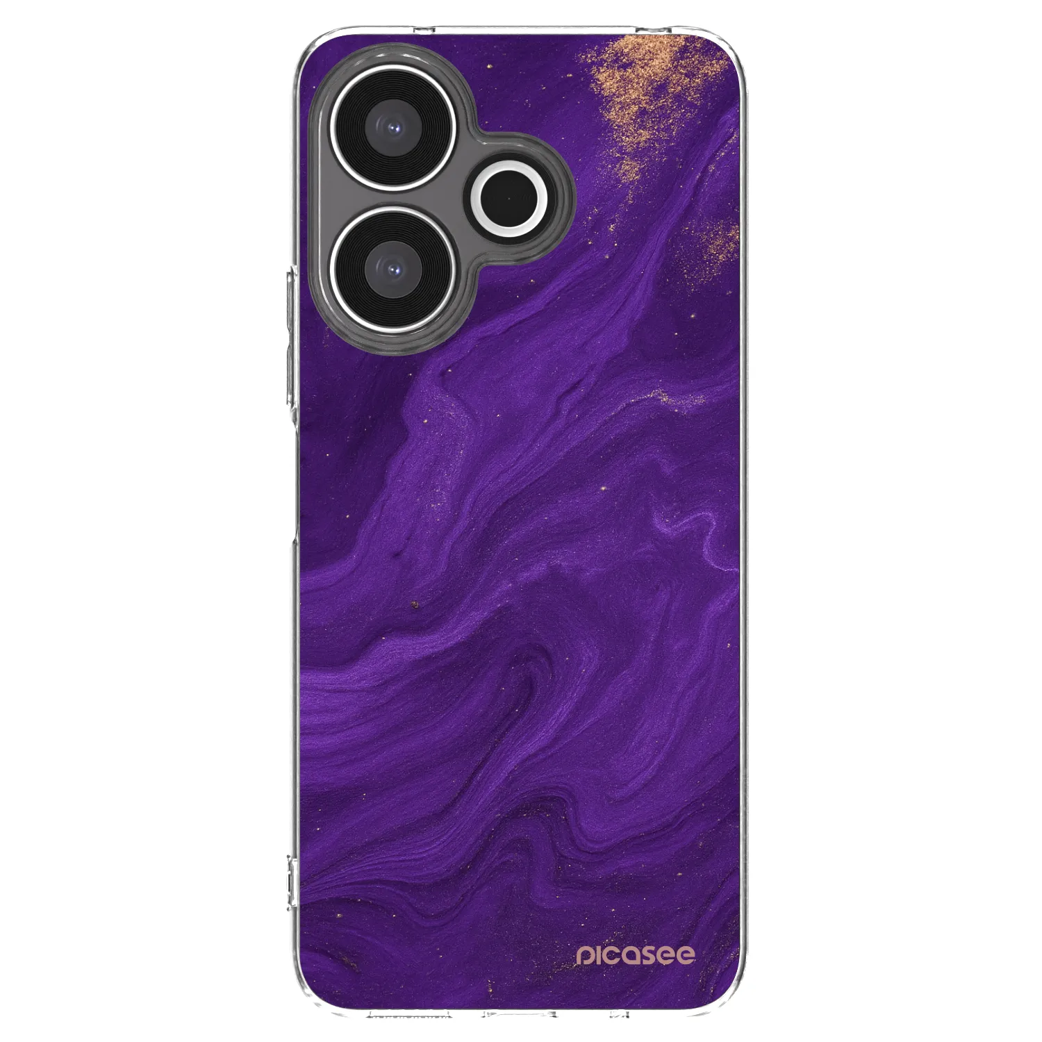 Picasee silikonska prozirna maskica za Xiaomi Redmi 13 4G - Purple