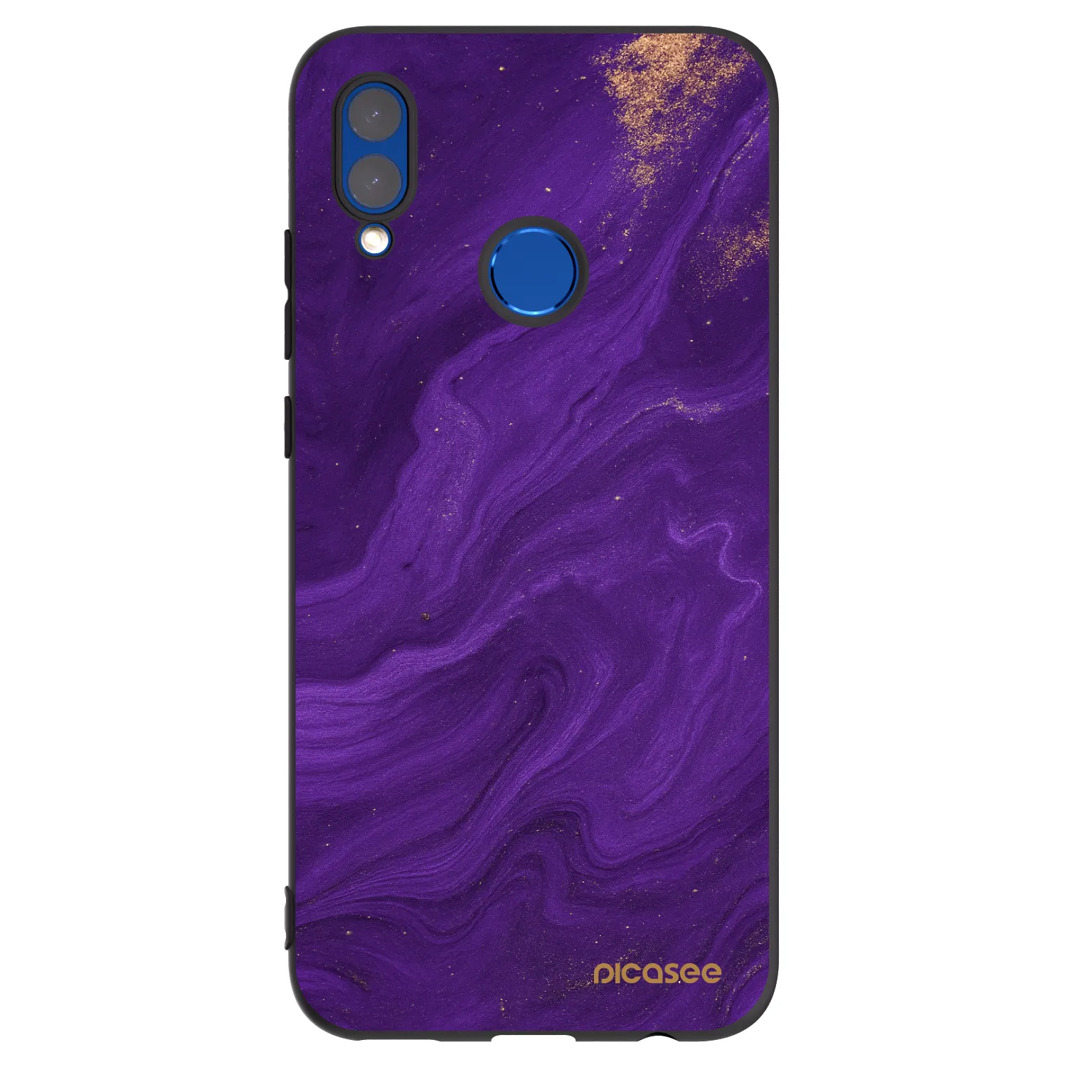 Picasee crna silikonska maskica za Honor 10 Lite - Purple