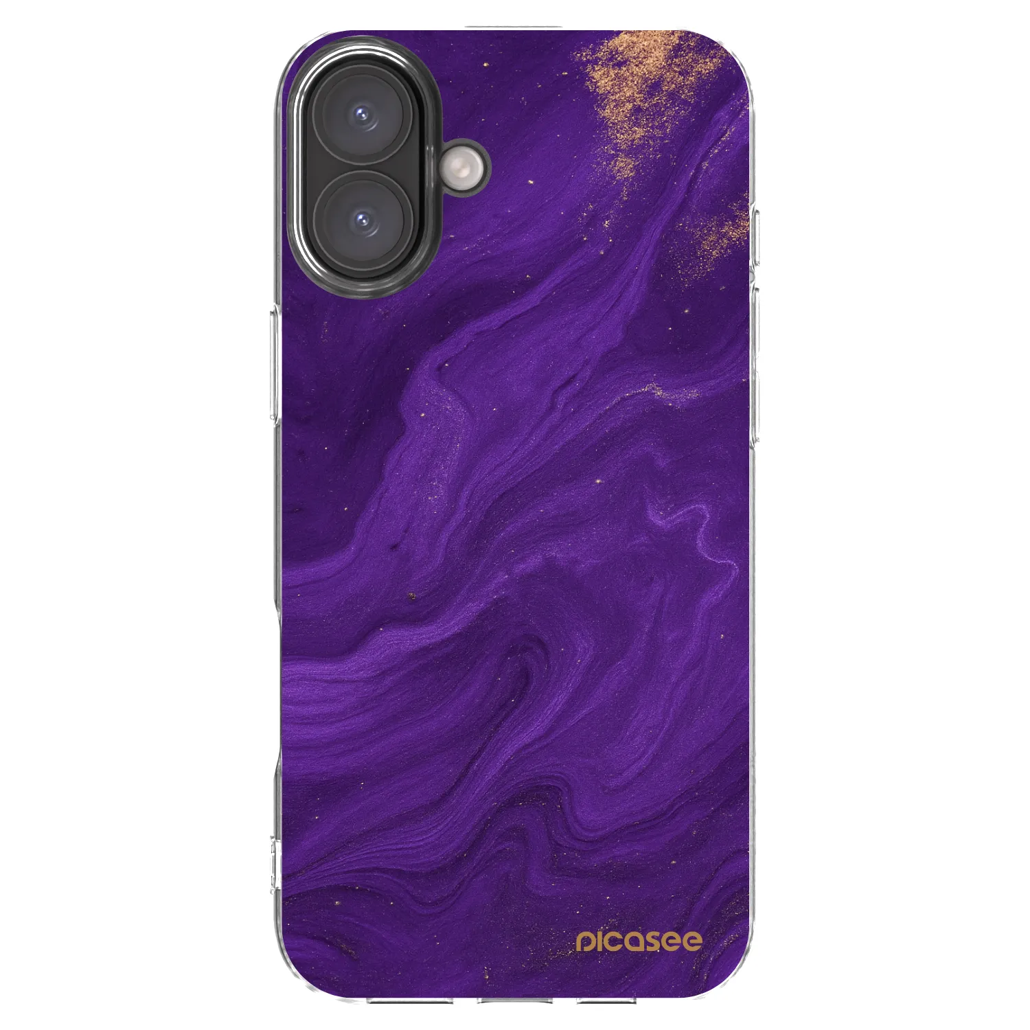 Picasee silikonska prozirna maskica za Apple iPhone 16 Plus - Purple