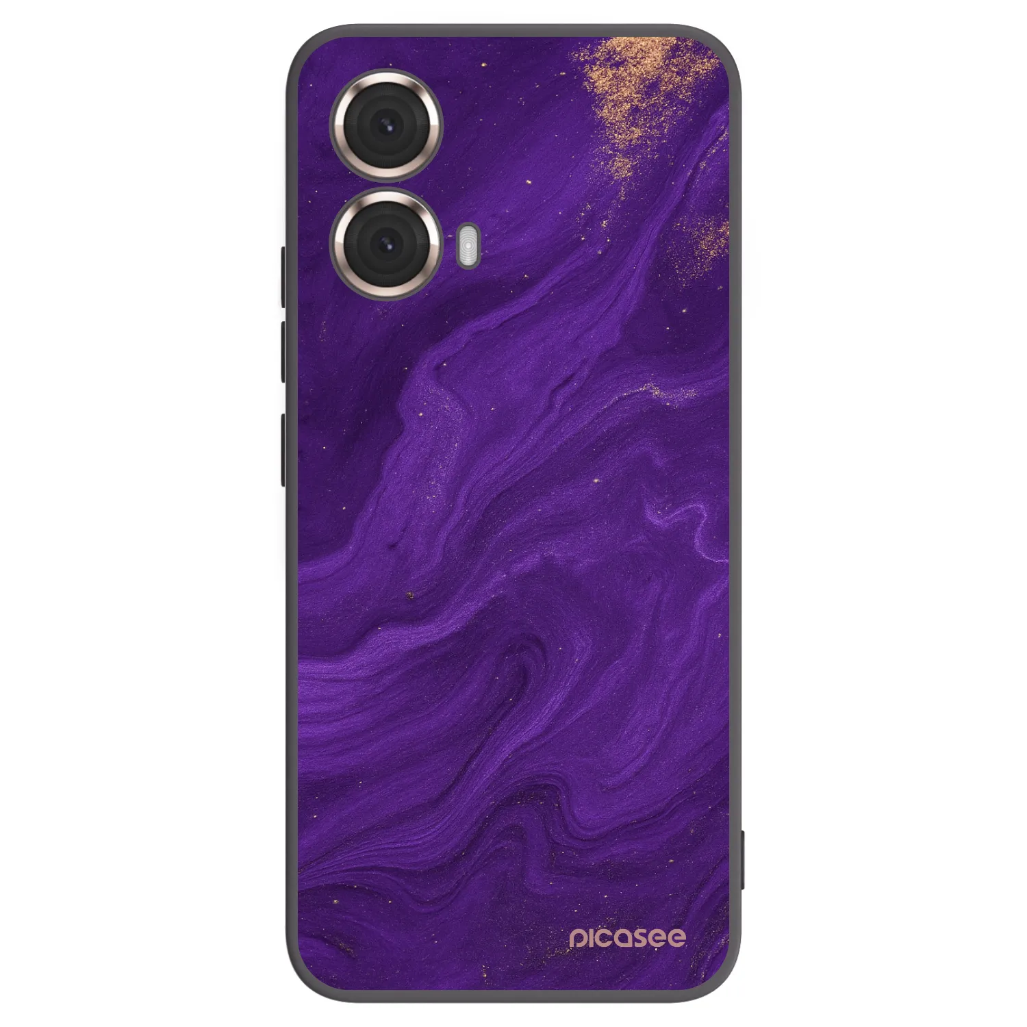 Picasee crna silikonska maskica za Motorola Moto G85 - Purple