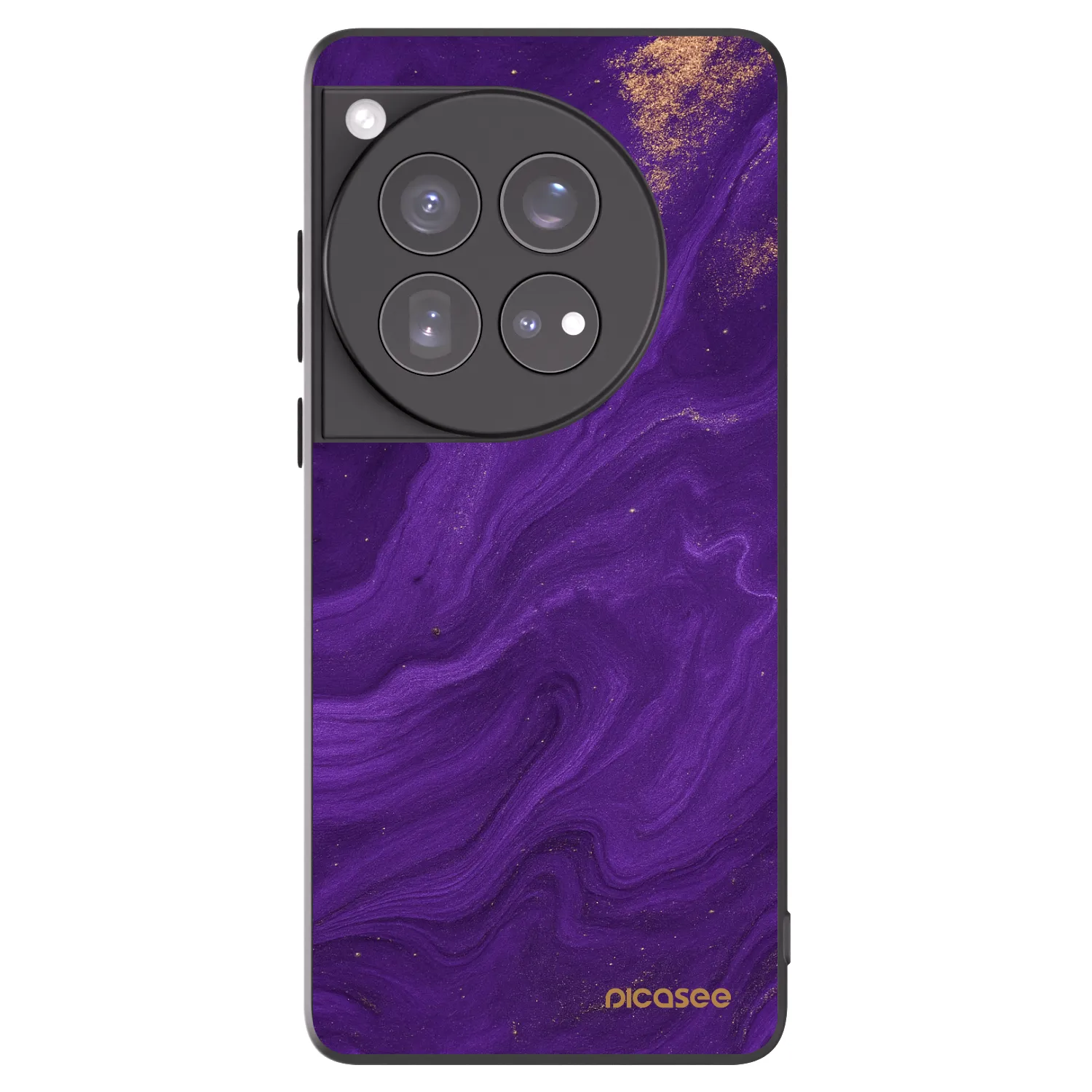 Picasee crna silikonska maskica za OnePlus 12 5G - Purple