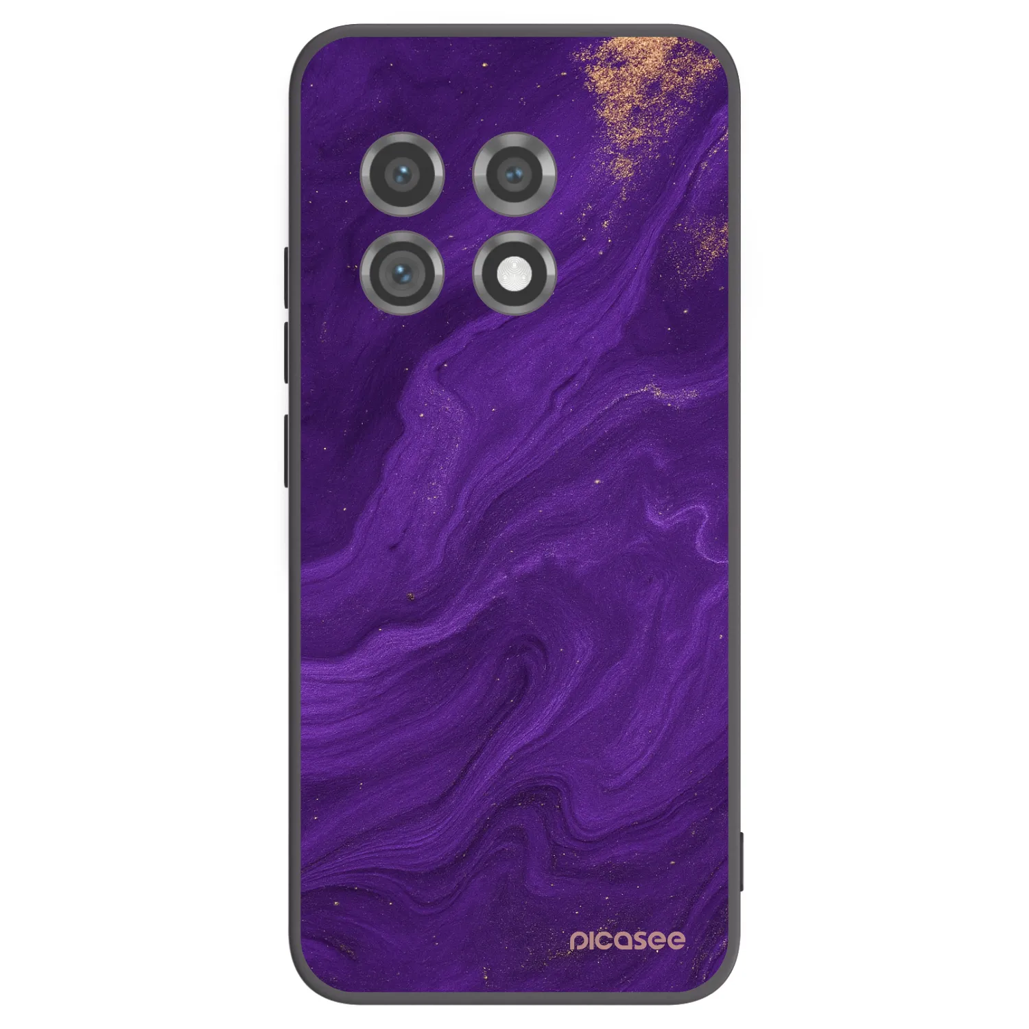 Picasee crna silikonska maskica za OnePlus 11 5G - Purple