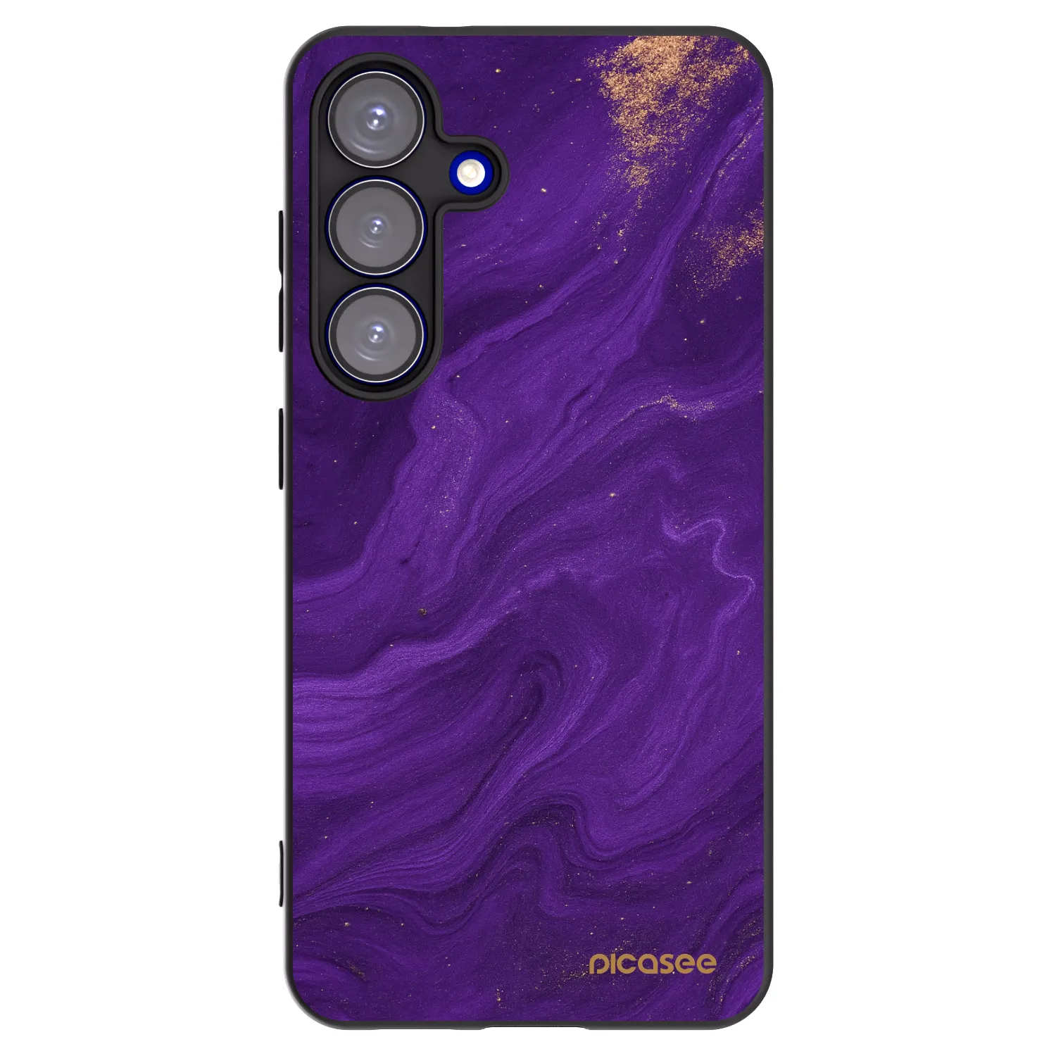 Picasee crna silikonska maskica za Samsung Galaxy S25 5G - Purple