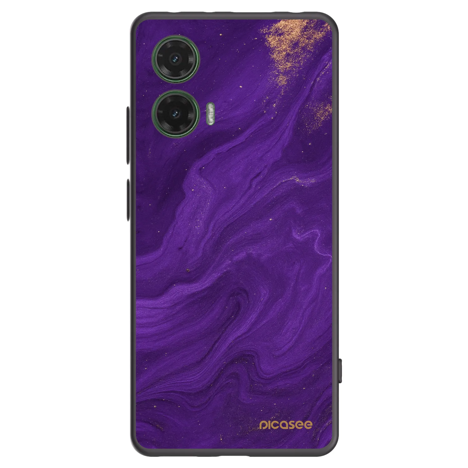 Picasee crna silikonska maskica za Motorola Moto G35 5G - Purple