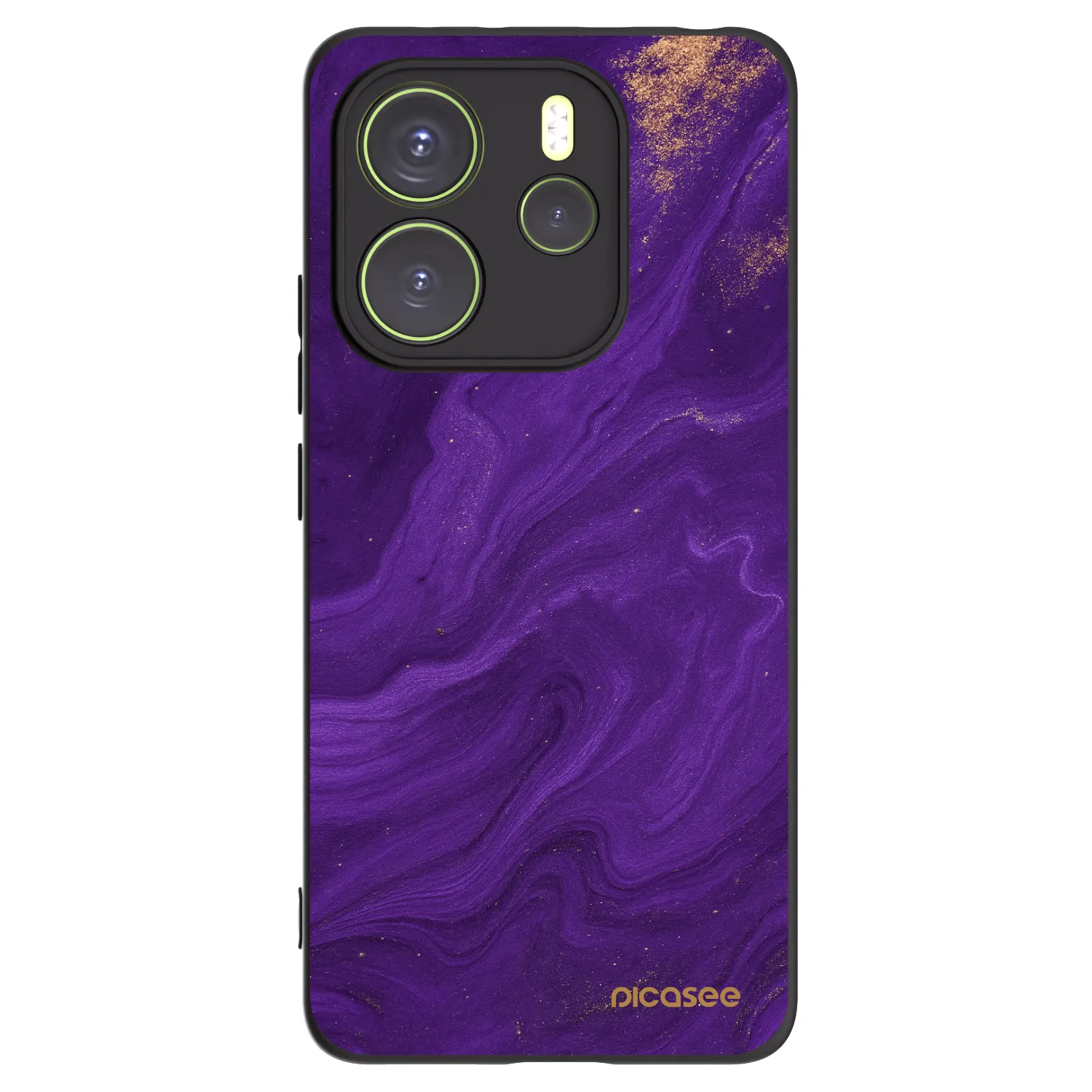 Picasee crna silikonska maskica za Xiaomi Redmi Note 14 4G - Purple