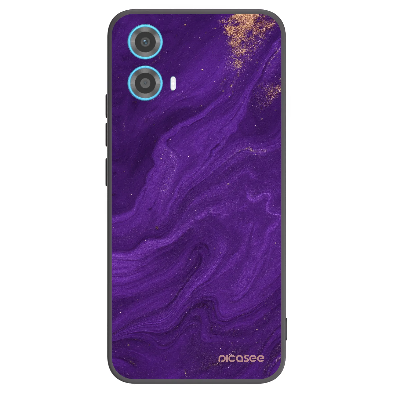 Picasee crna silikonska maskica za Motorola Moto G34 5G - Purple