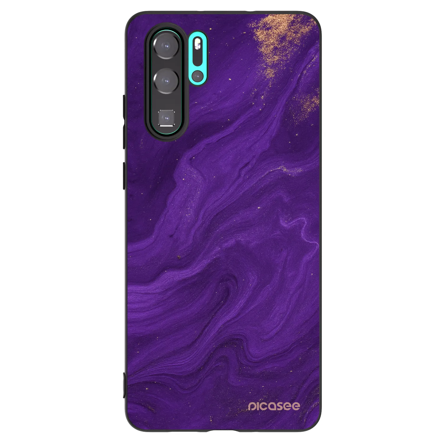 Picasee crna silikonska maskica za Huawei P30 Pro - Purple