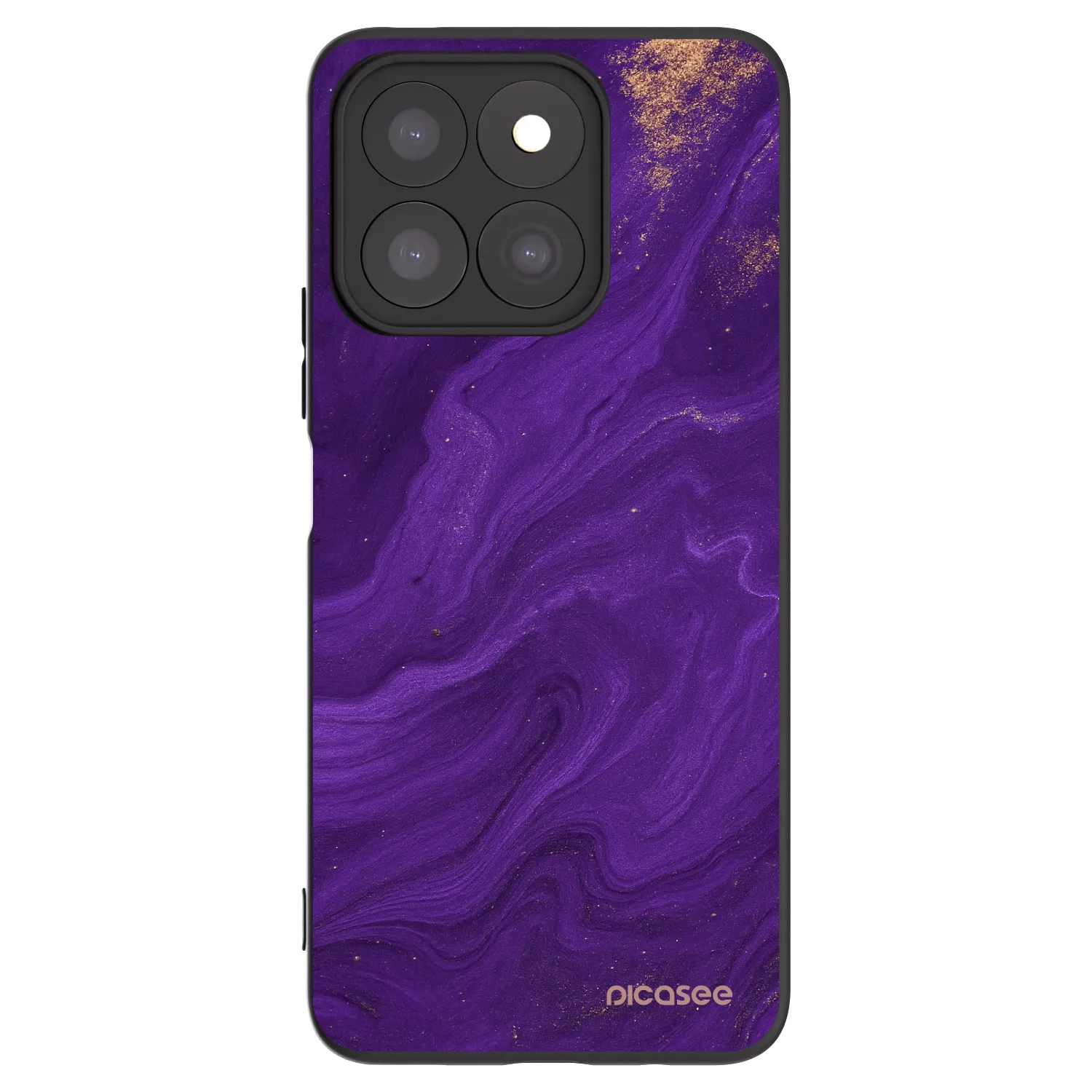 Picasee crna silikonska maskica za Honor X8c - Purple