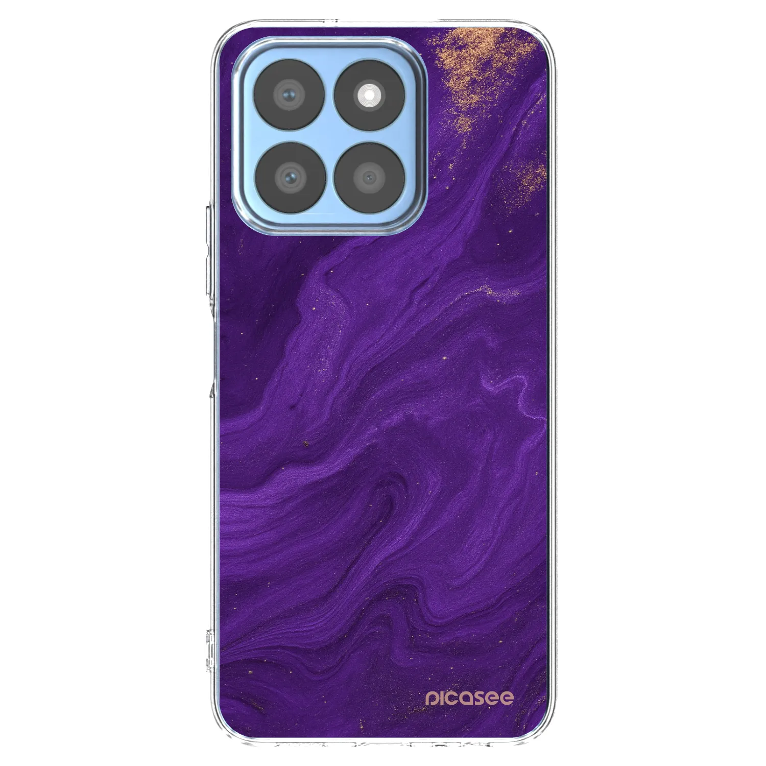 Picasee silikonska prozirna maskica za Honor X8c - Purple