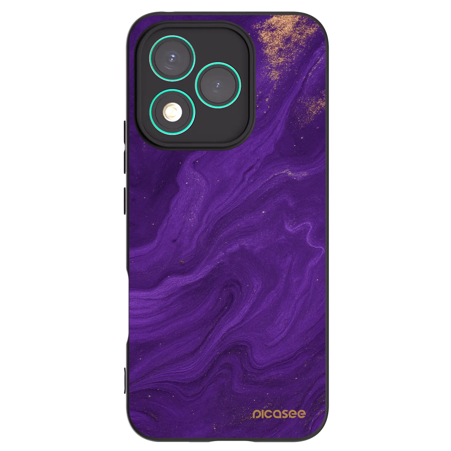 Picasee crna silikonska maskica za Honor 400 Lite 5G - Purple