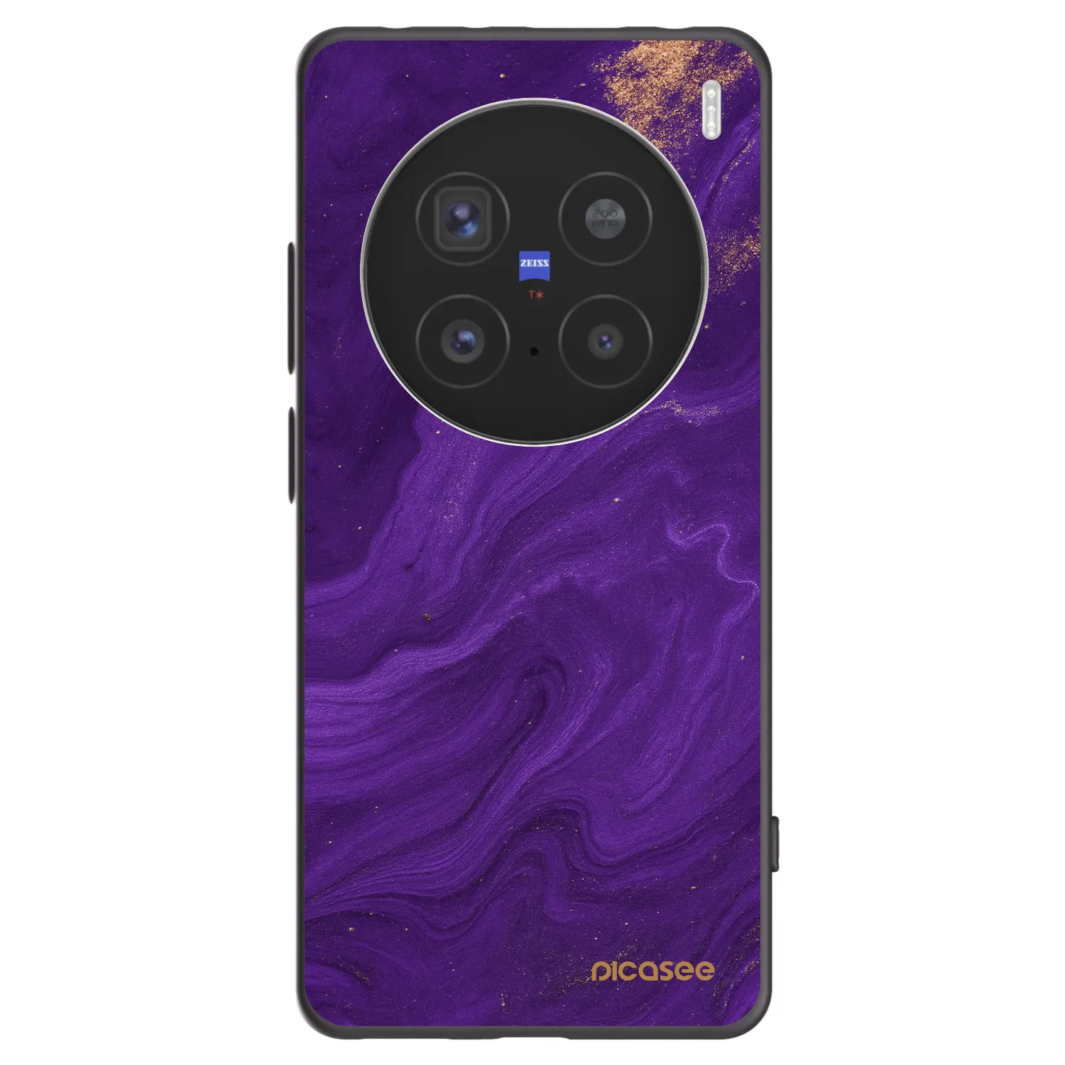 Picasee crna silikonska maskica za Vivo X200 Pro - Purple