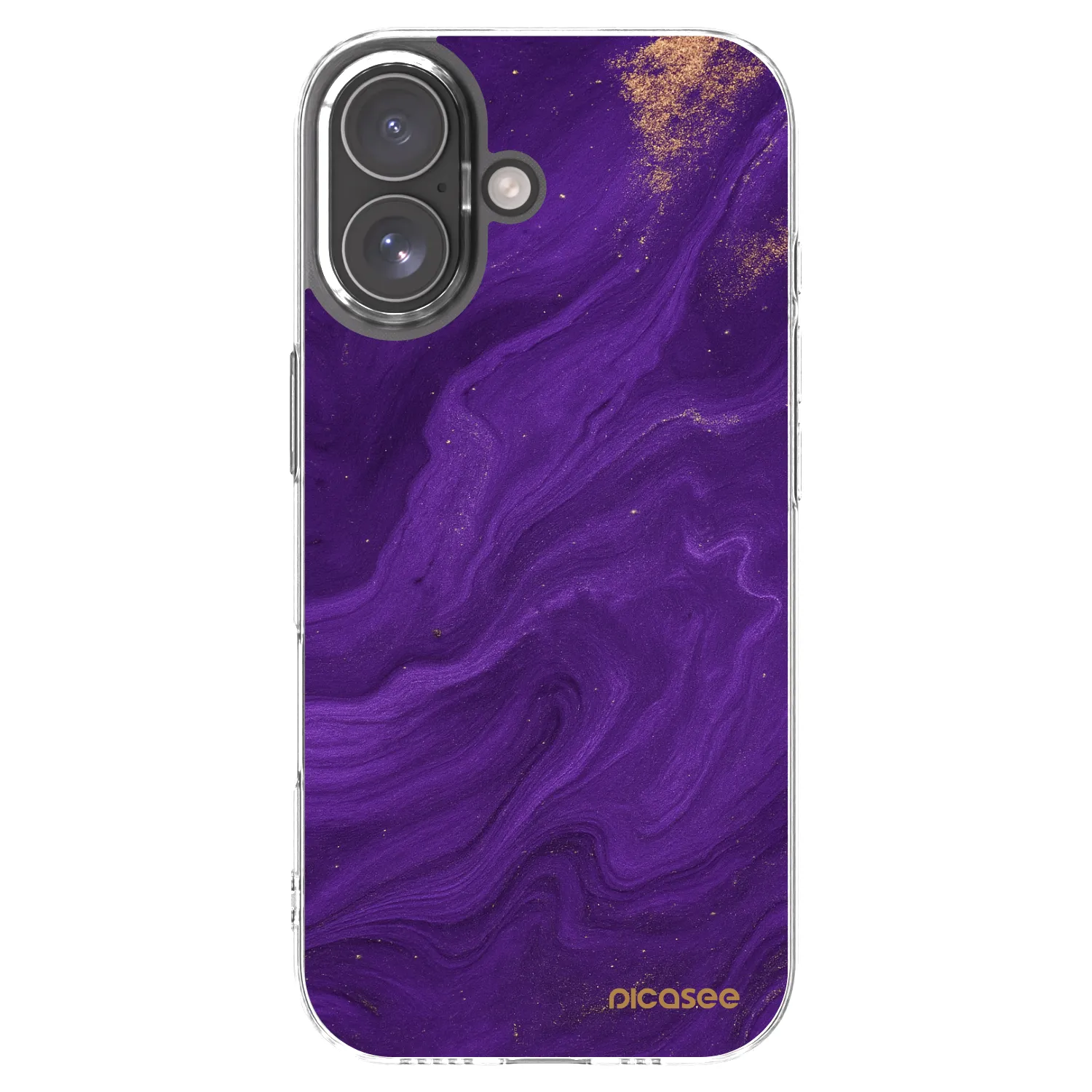 Picasee silikonska prozirna maskica za Apple iPhone 17 - Purple