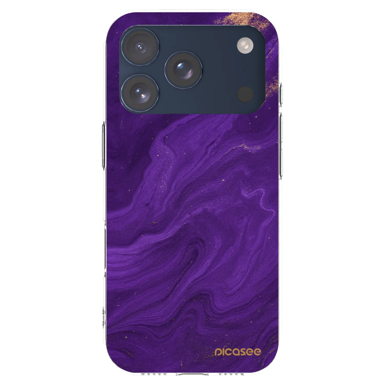 Picasee silikonska prozirna maskica za Apple iPhone 17 Pro - Purple